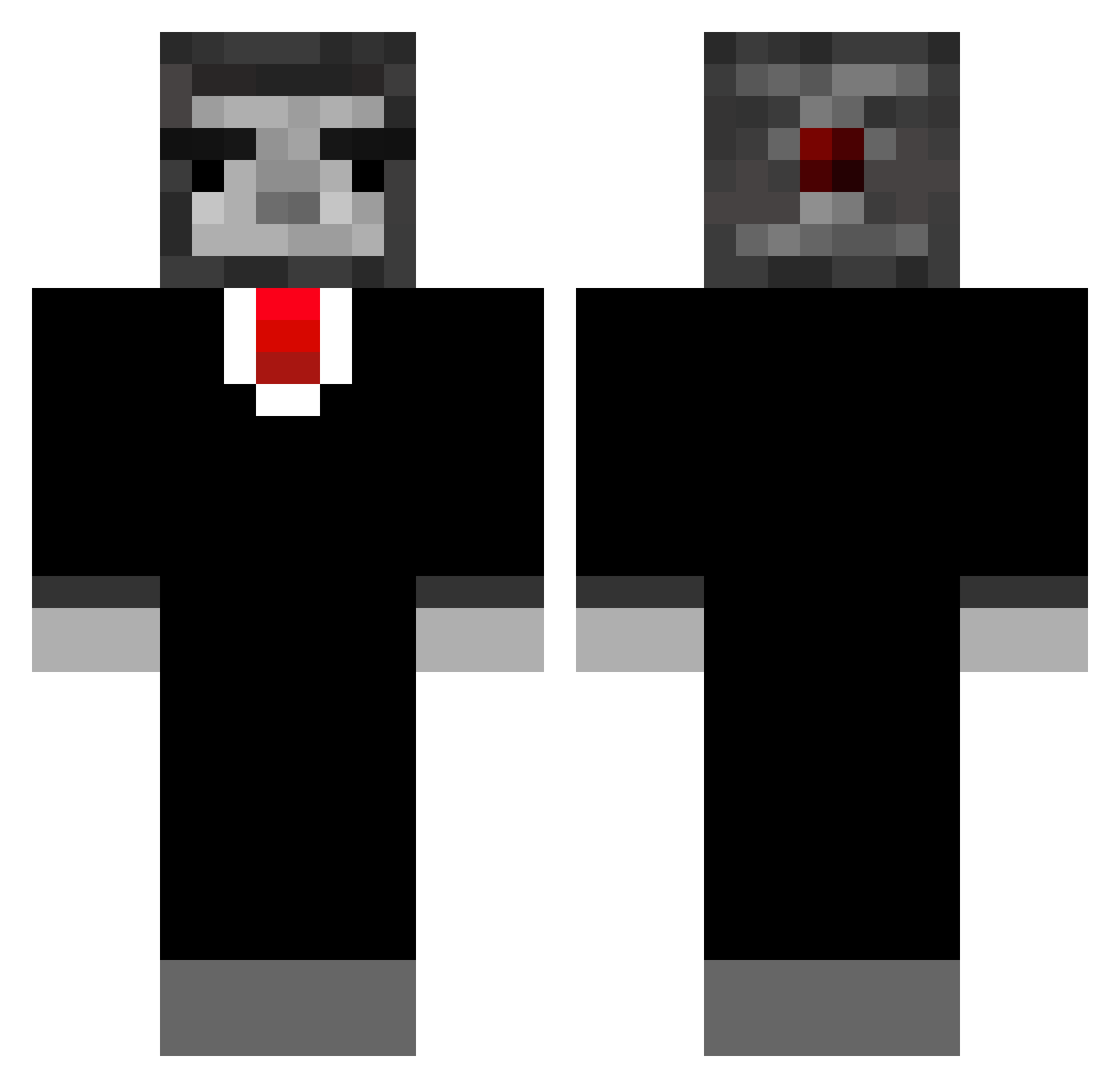 Bellion347 Minecraft skin, front and back view