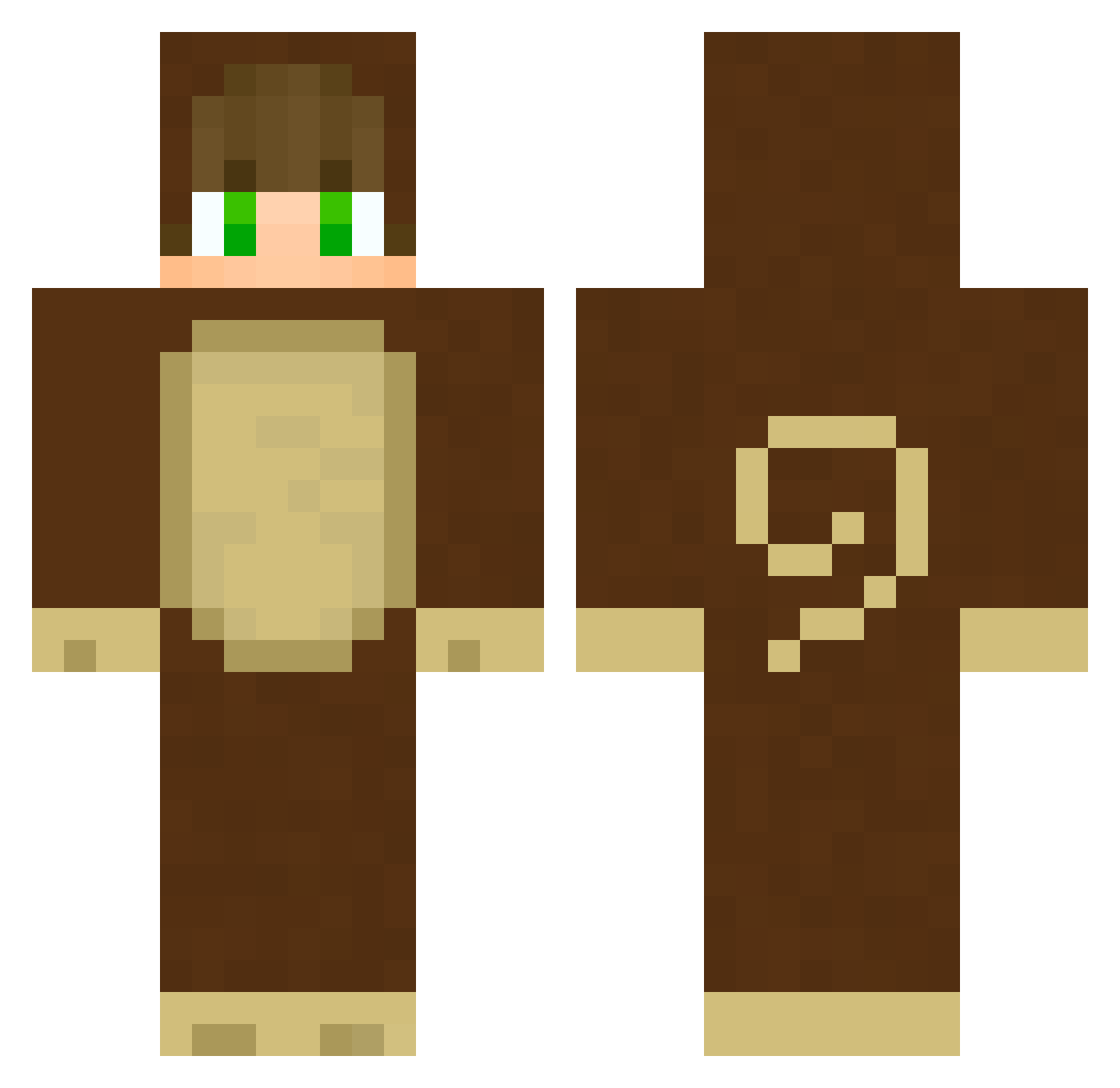 Tatwanshpro Minecraft skin, front and back view