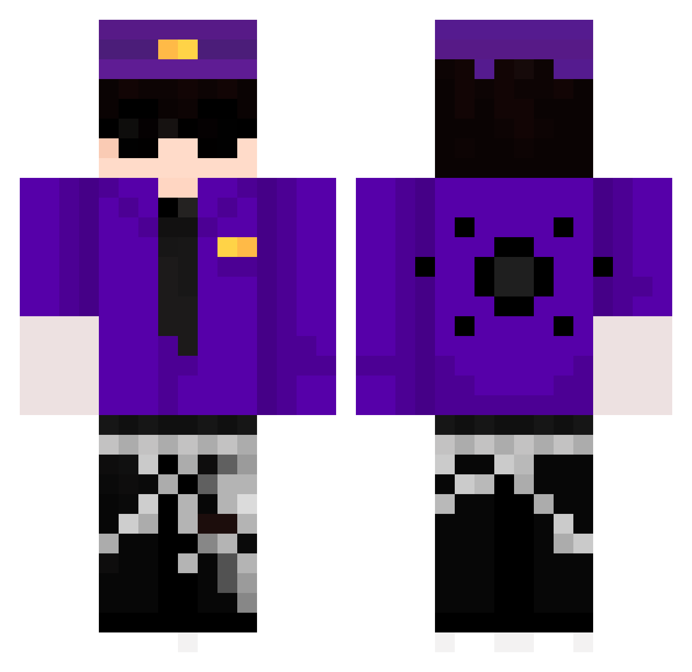 withea7 Minecraft skin, front and back view