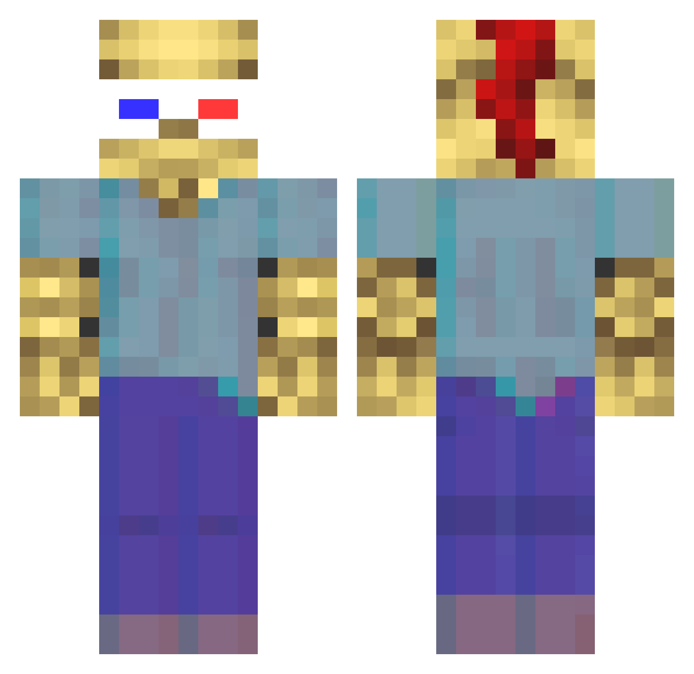 Ornstein__ Minecraft skin, front and back view