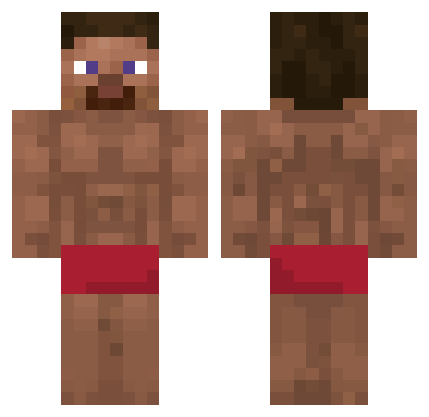 SkibidiGoonr420 Minecraft skin, front and back view