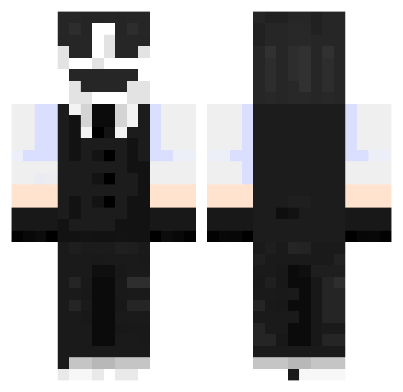 Moulinex10 Minecraft skin, front and back view