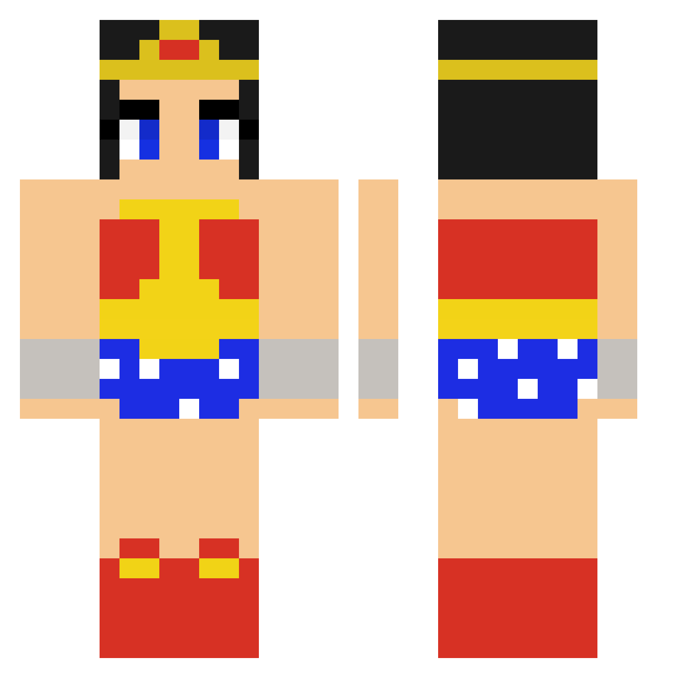 Il1manNdiaye Minecraft skin, front and back view