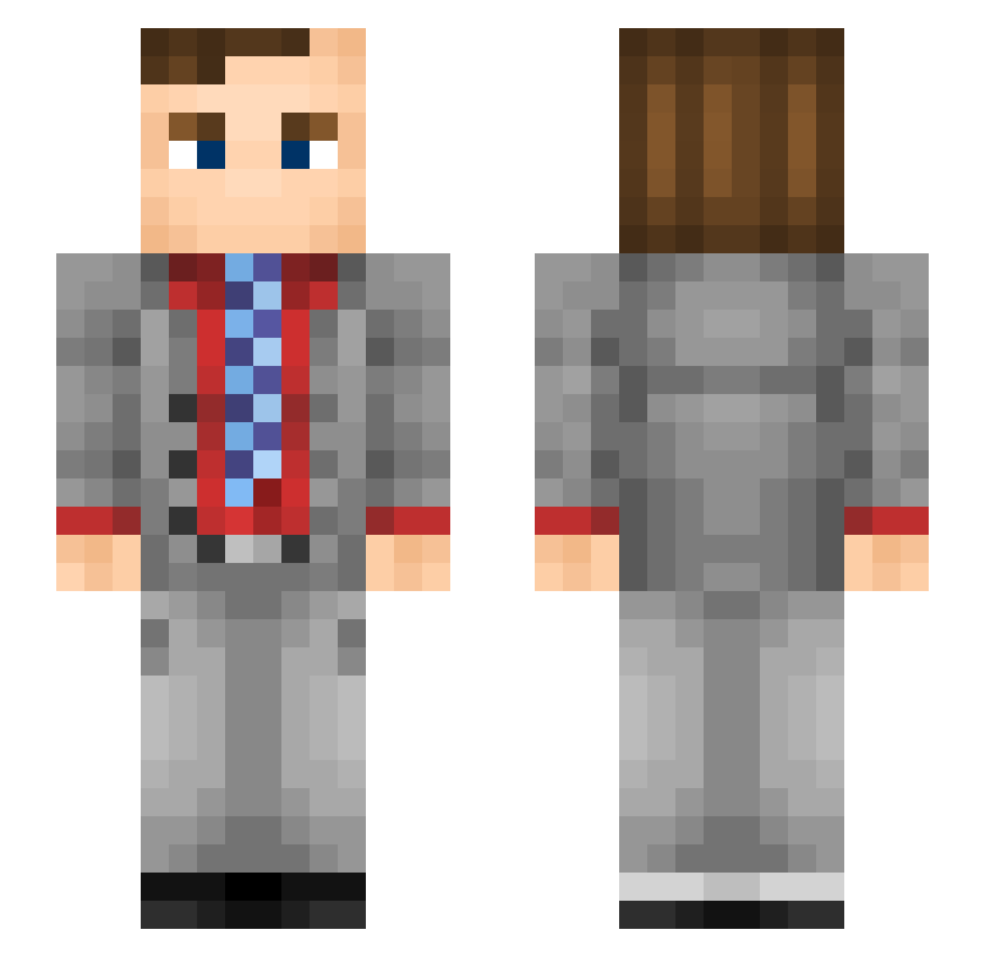 Morow_ Minecraft skin, front and back view