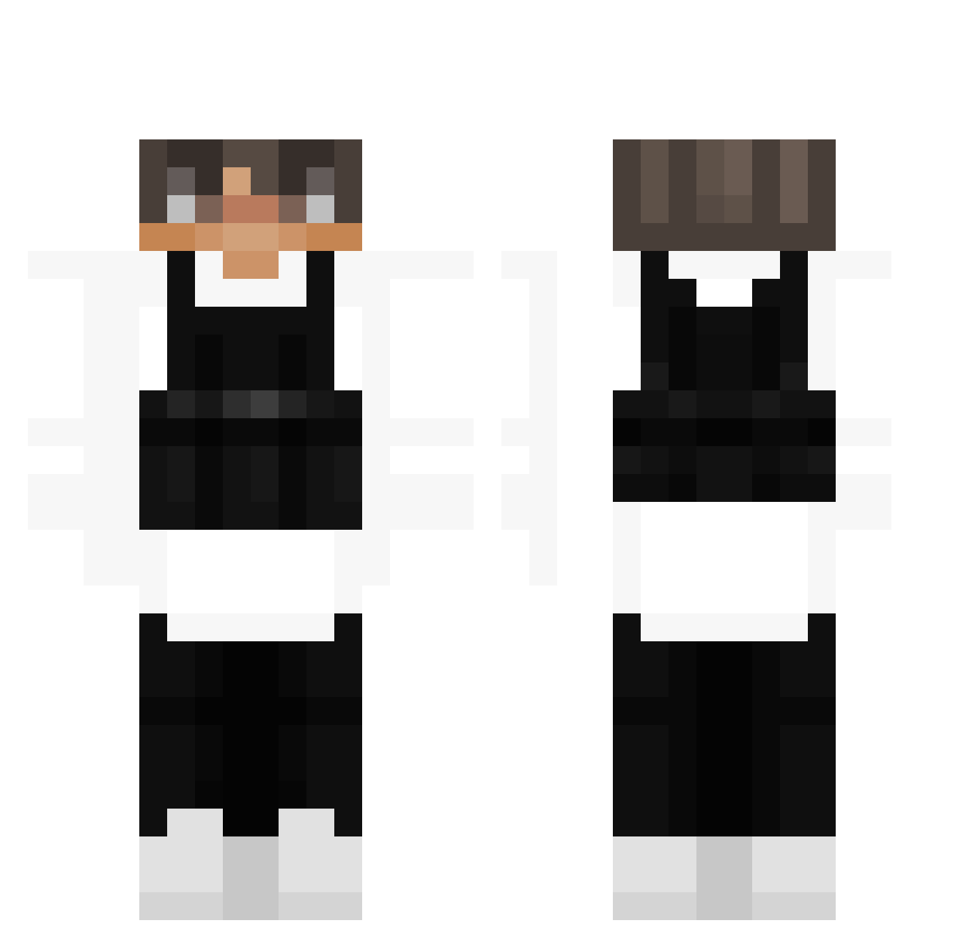StrqfeLeft Minecraft skin, front and back view
