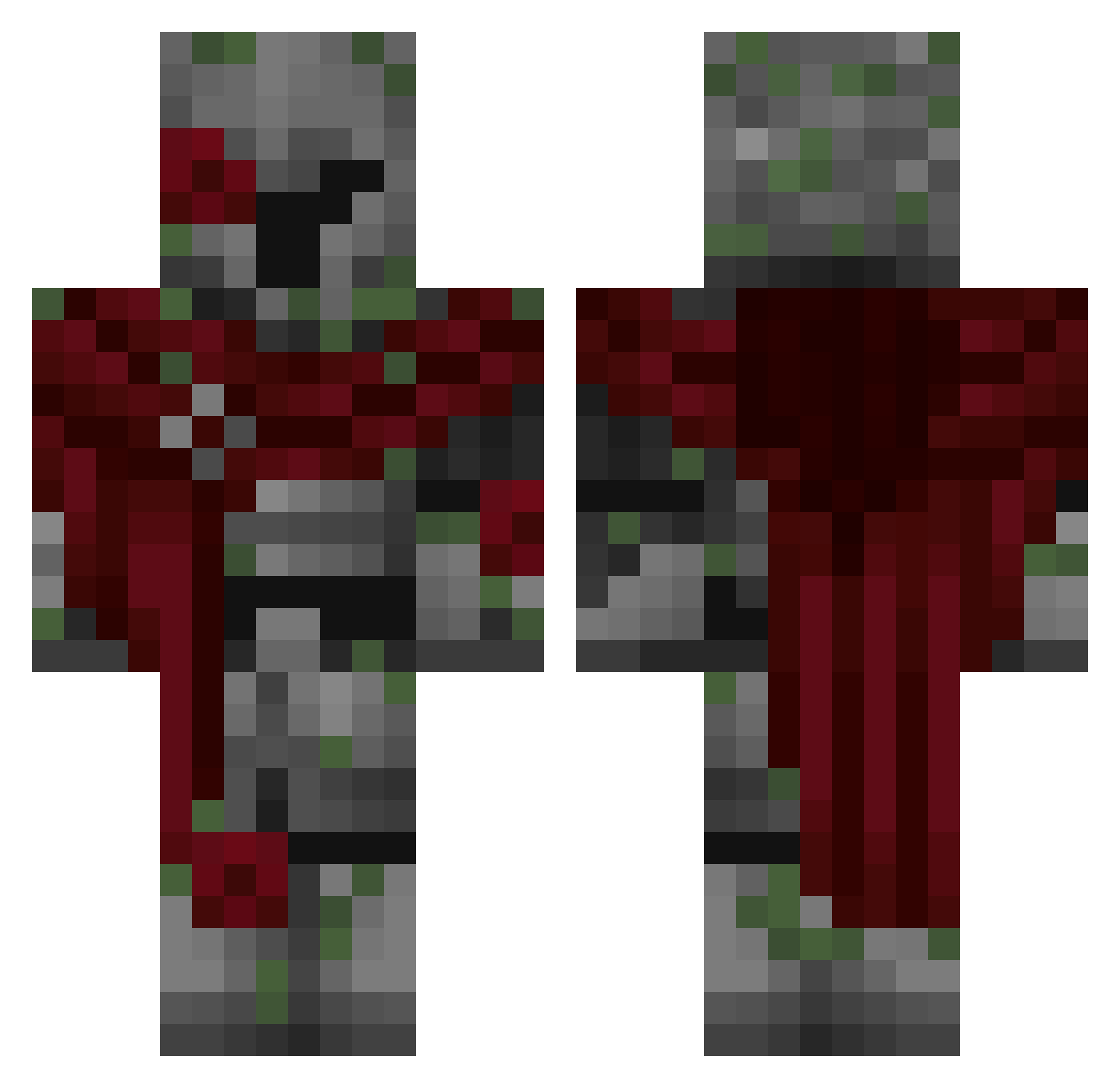 bjodah Minecraft skin, front and back view
