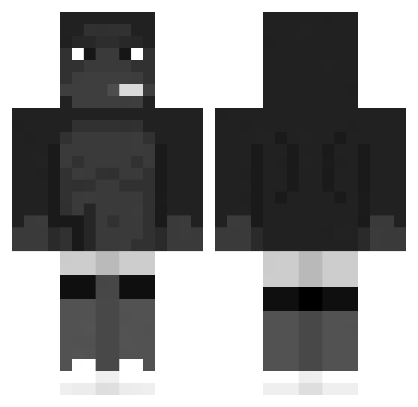 Supers Minecraft skin, front and back view