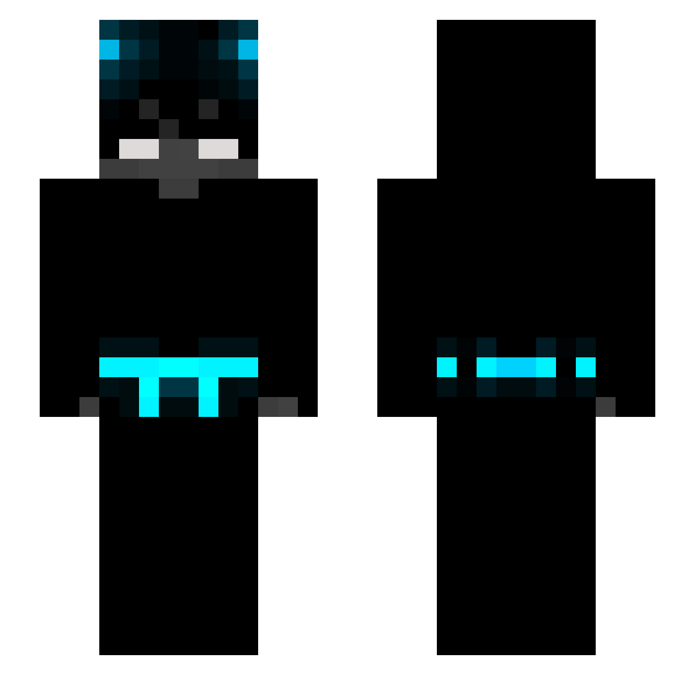 SilverWilverIdk Minecraft skin, front and back view