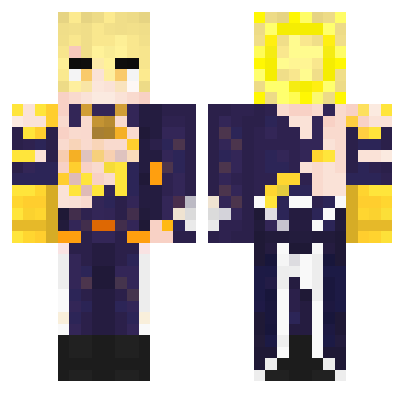 SapientisMagna Minecraft skin, front and back view