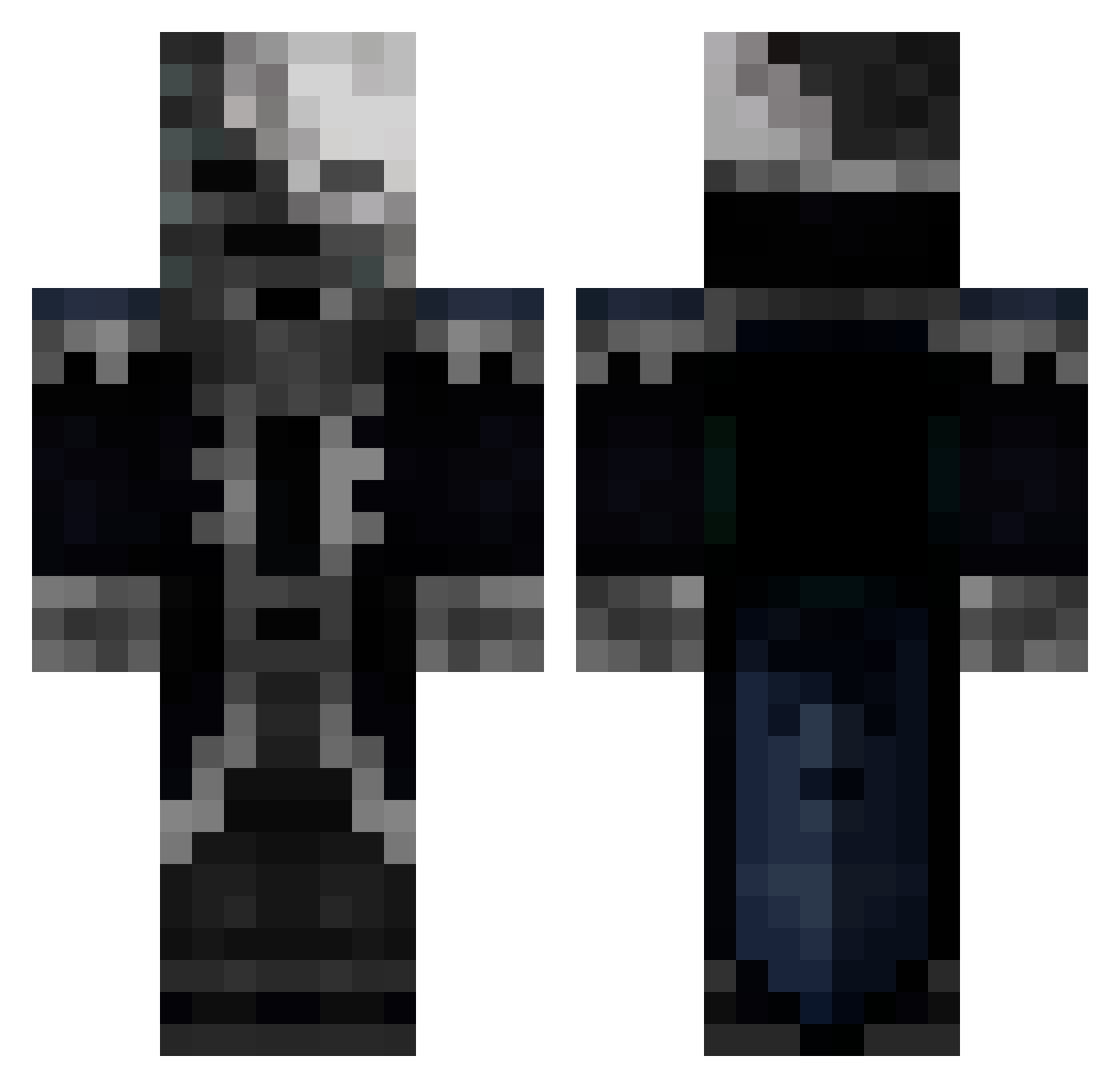 Maxim66666 Minecraft skin, front and back view