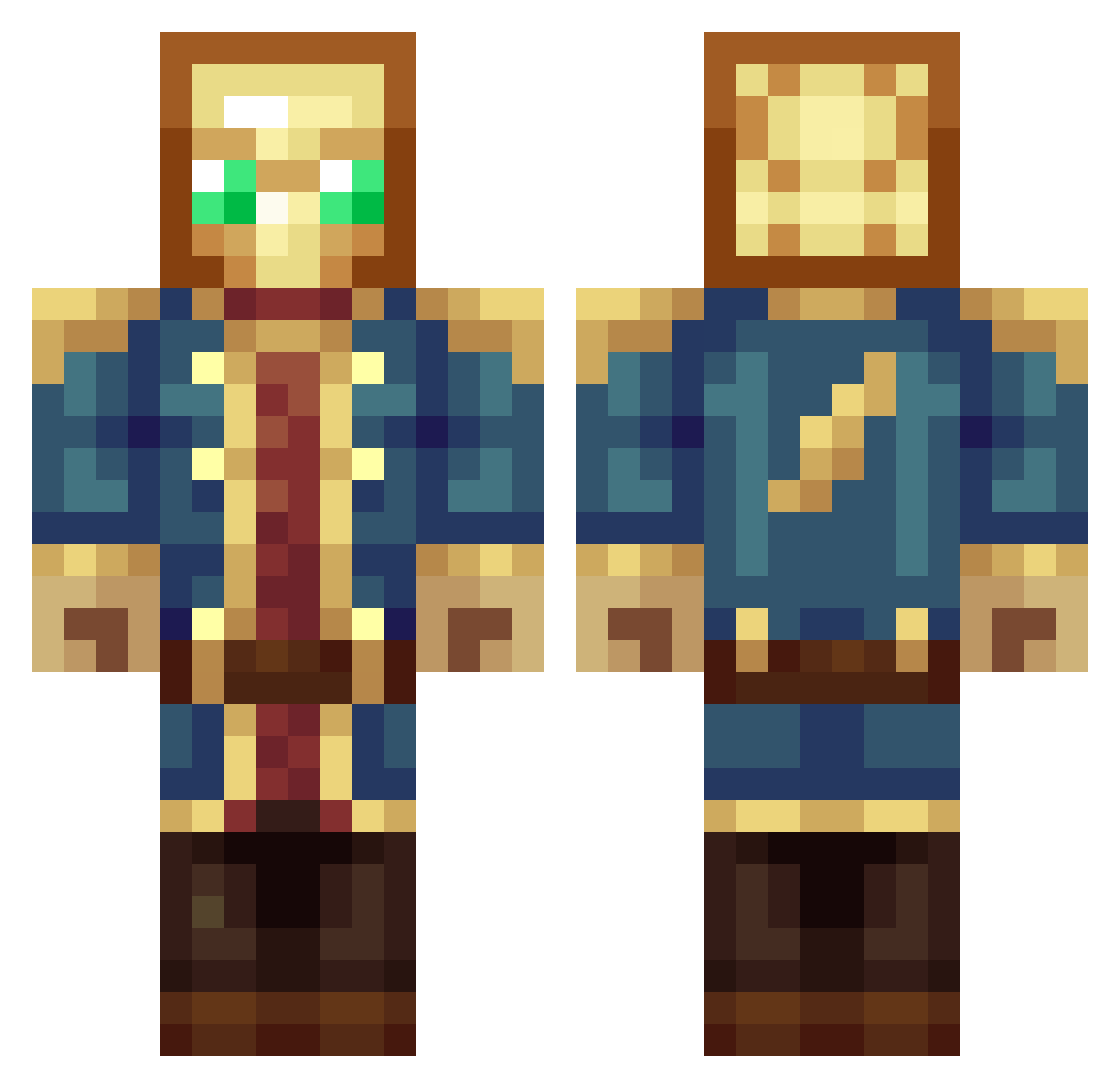 Hc_Liam Minecraft skin, front and back view