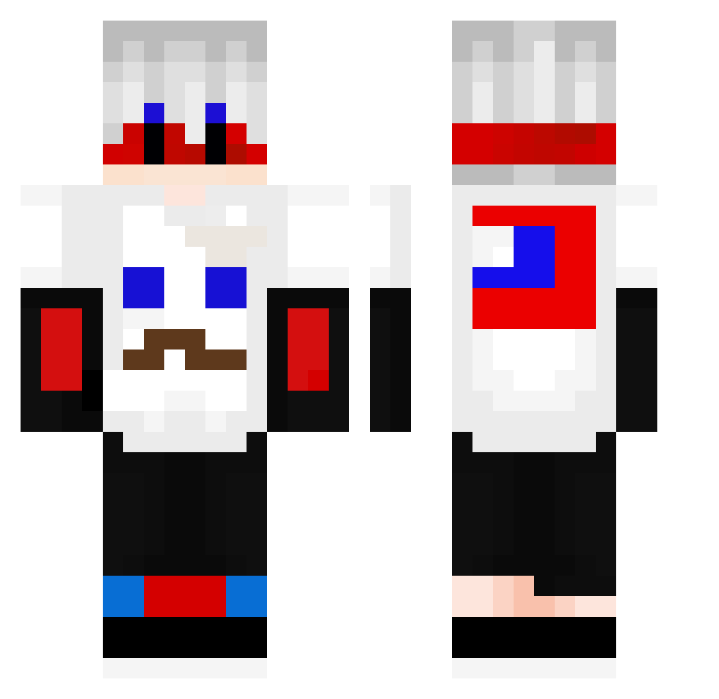 dragonanan Minecraft skin, front and back view