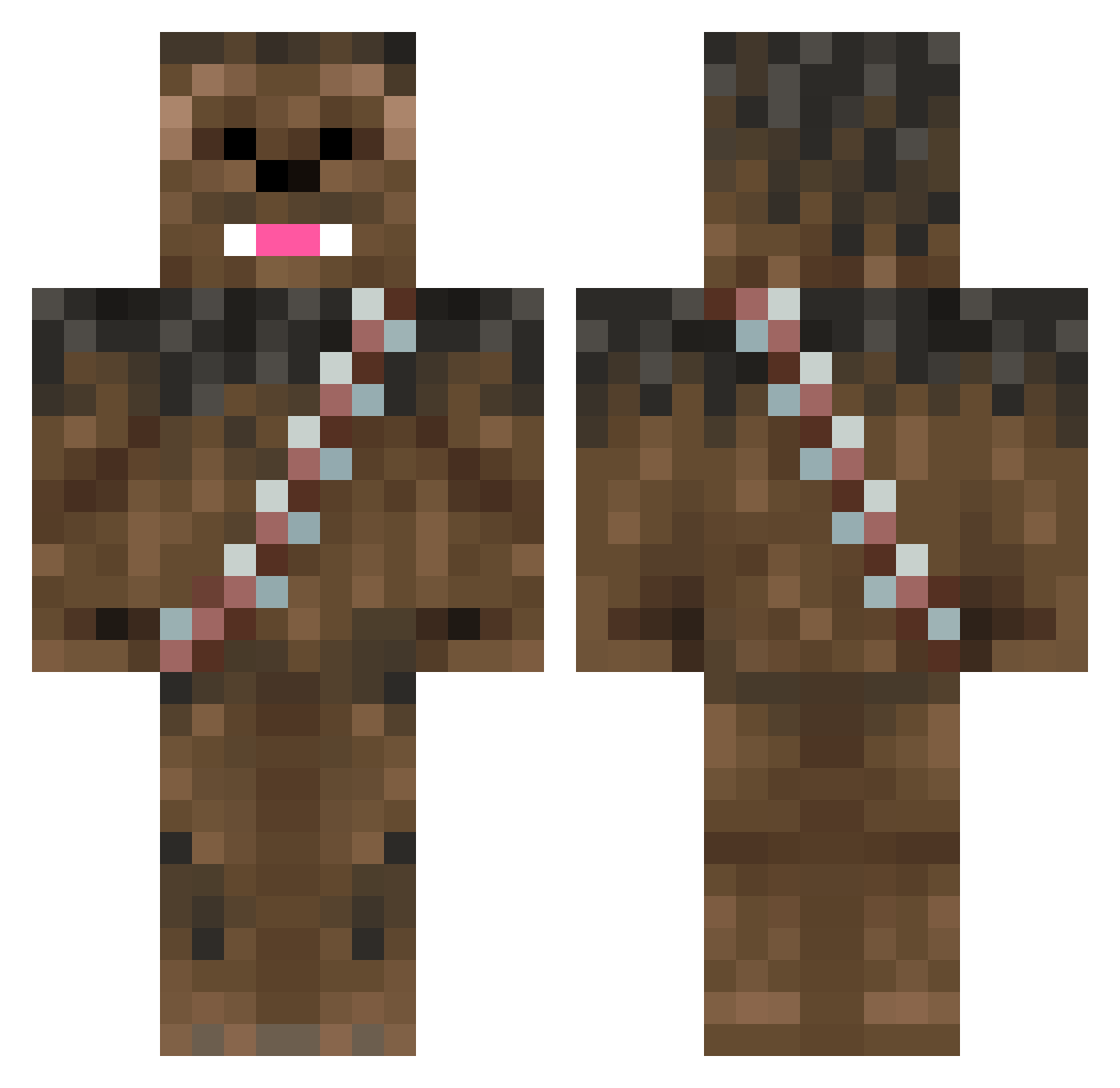 Durze4 Minecraft skin, front and back view