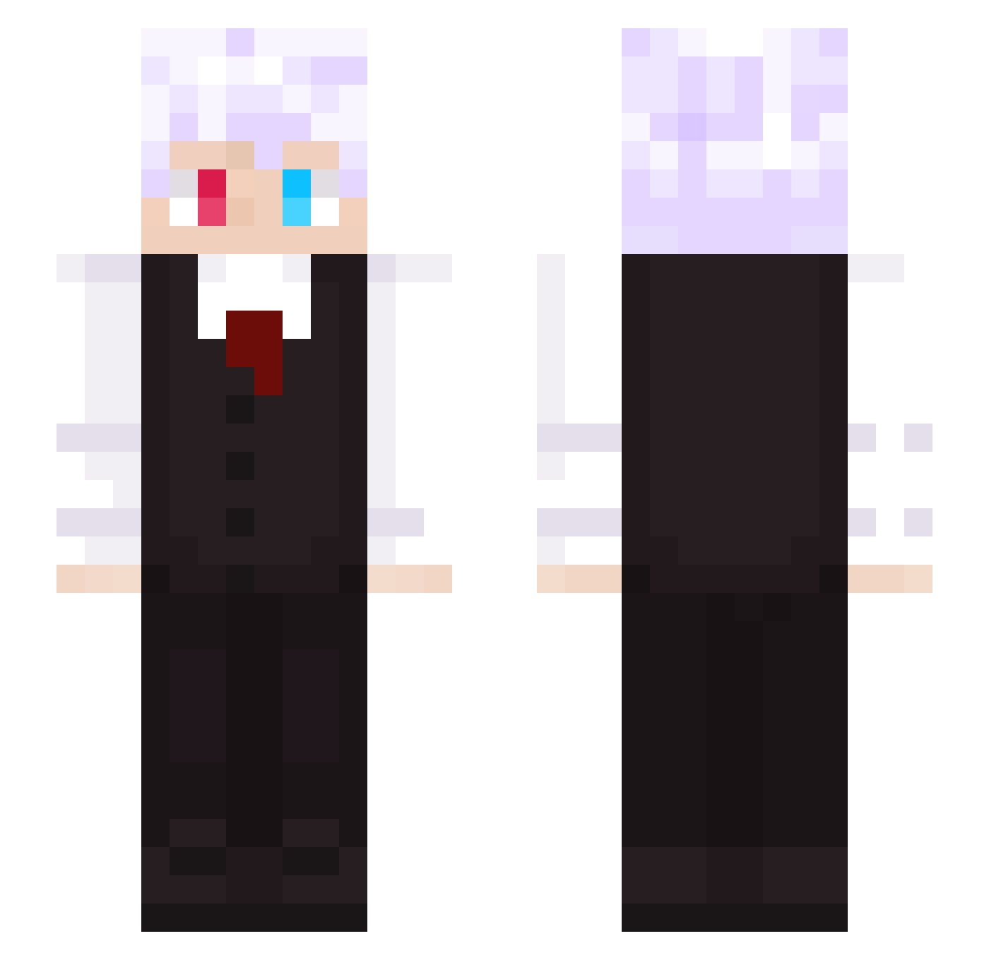 ChexAU Minecraft skin, front and back view
