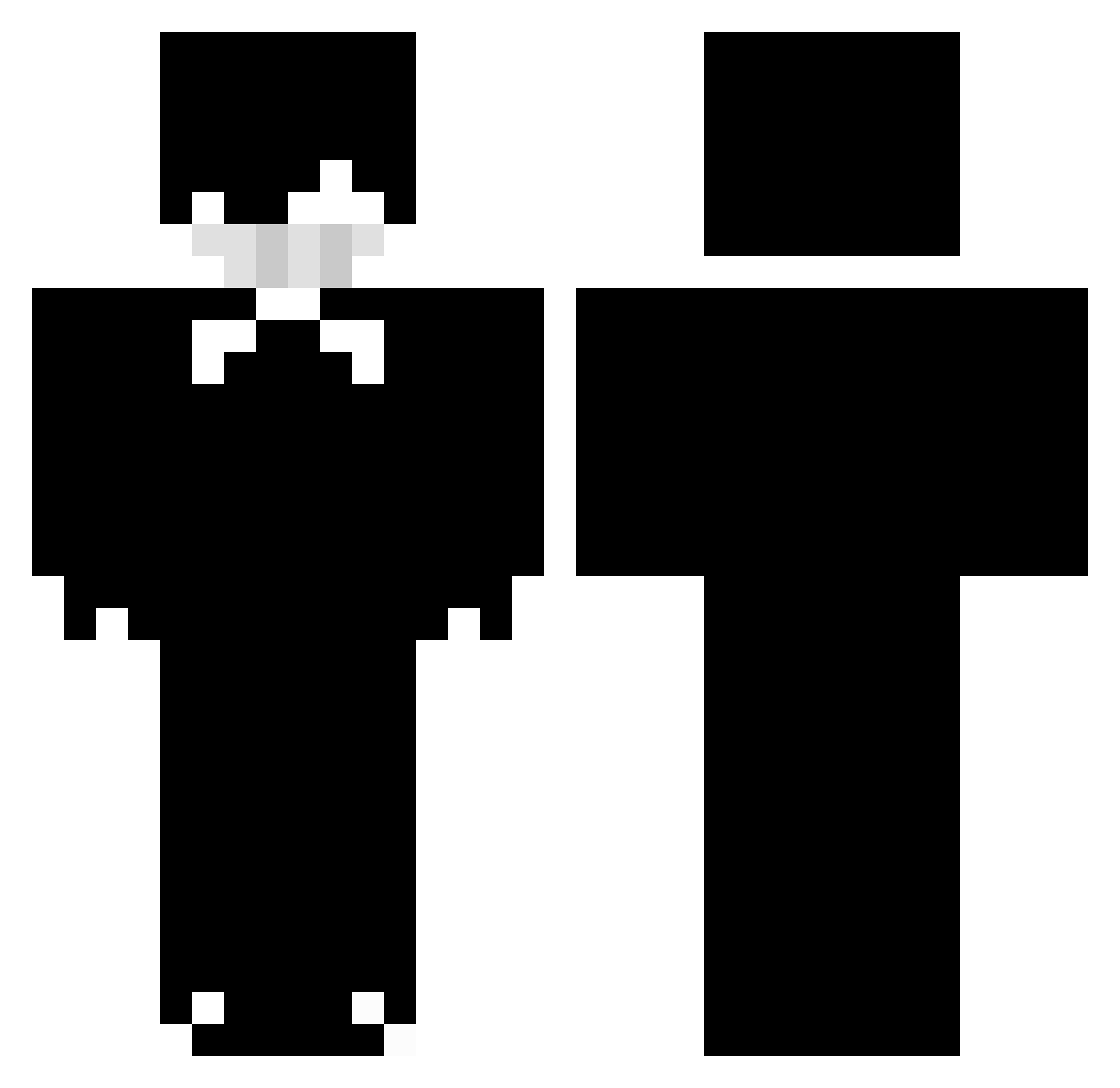 Nickcal9000 Minecraft skin, front and back view