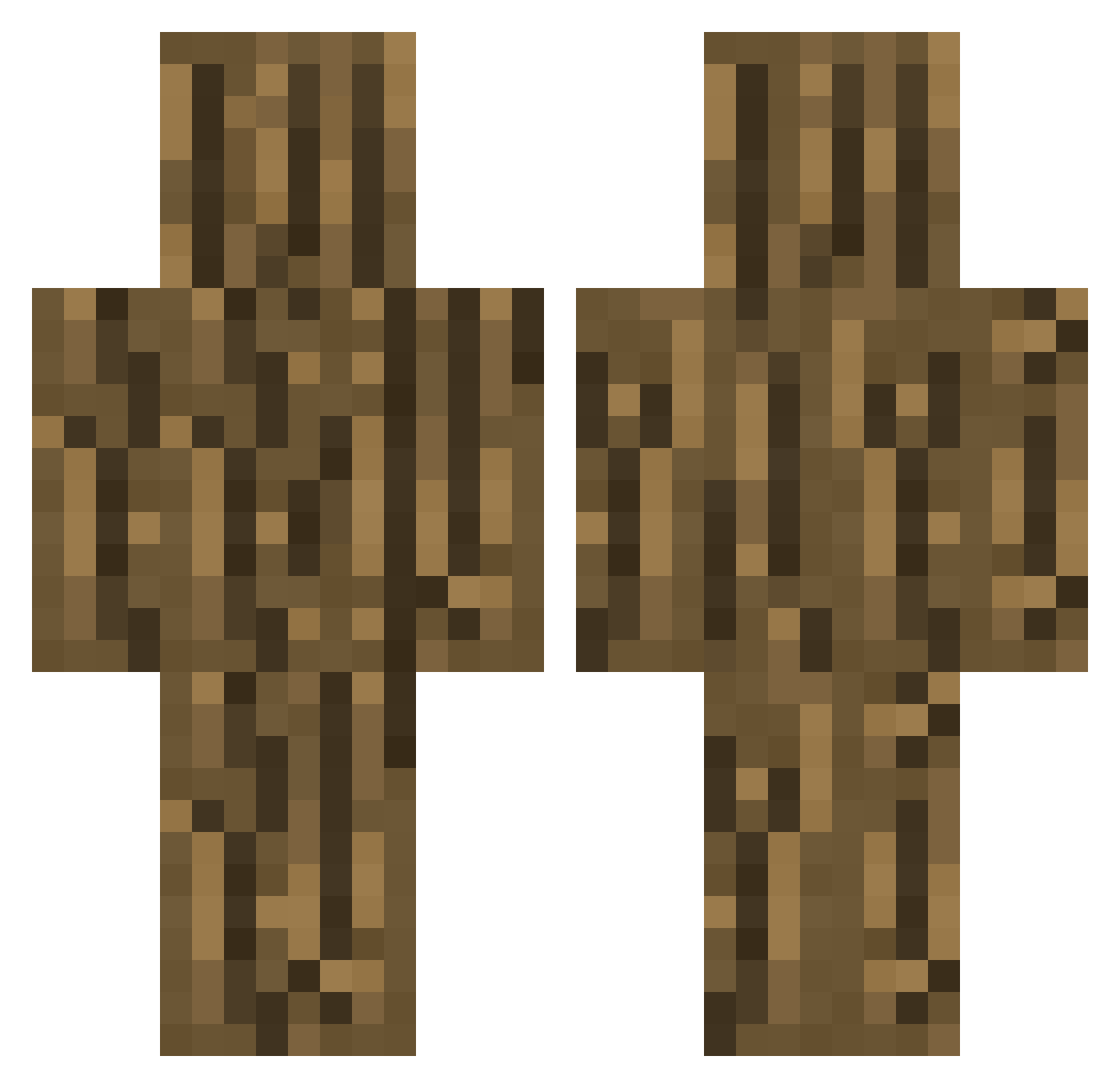 Hoodie_Creeper Minecraft skin, front and back view