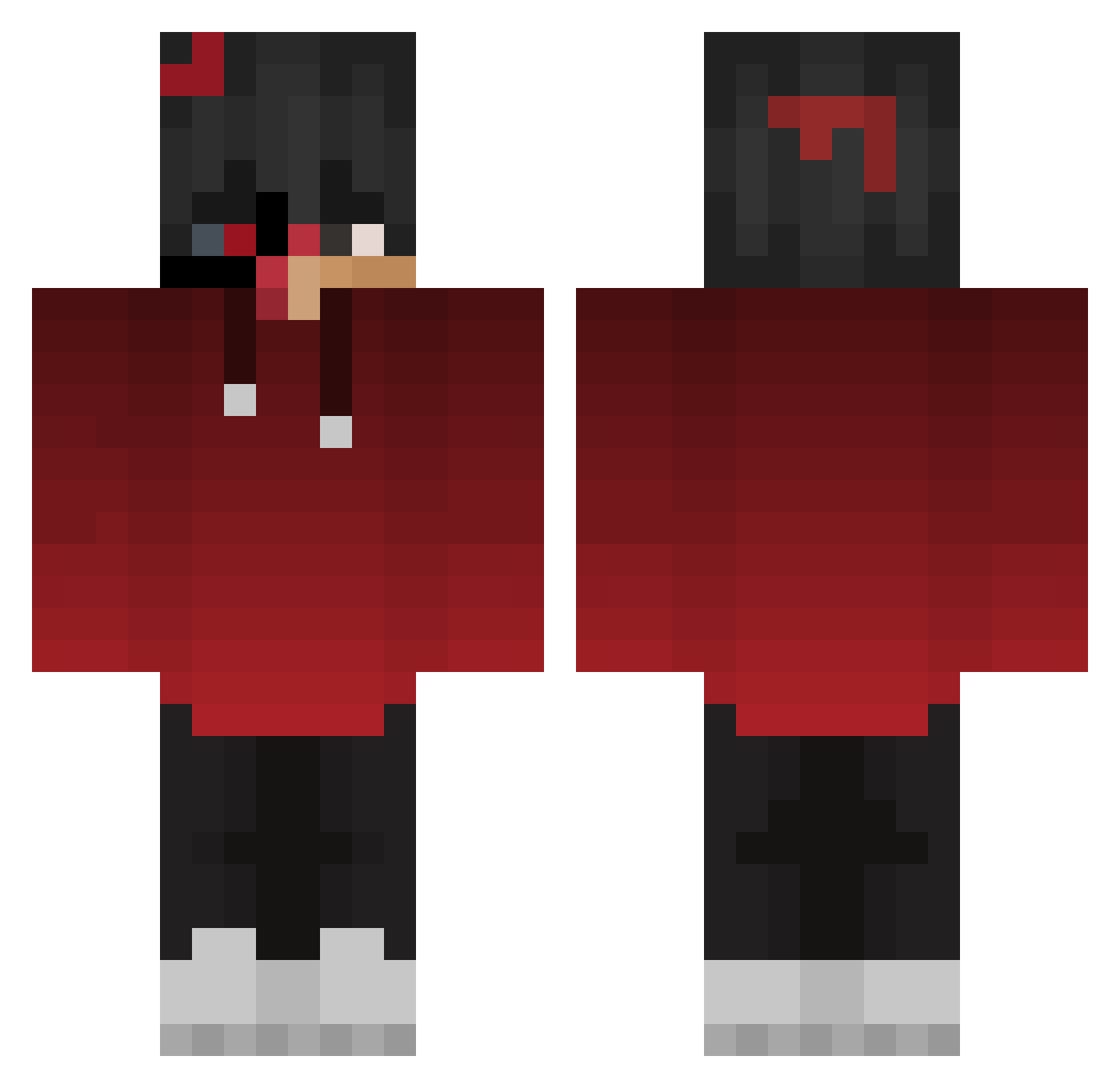 qpepmep Minecraft skin, front and back view