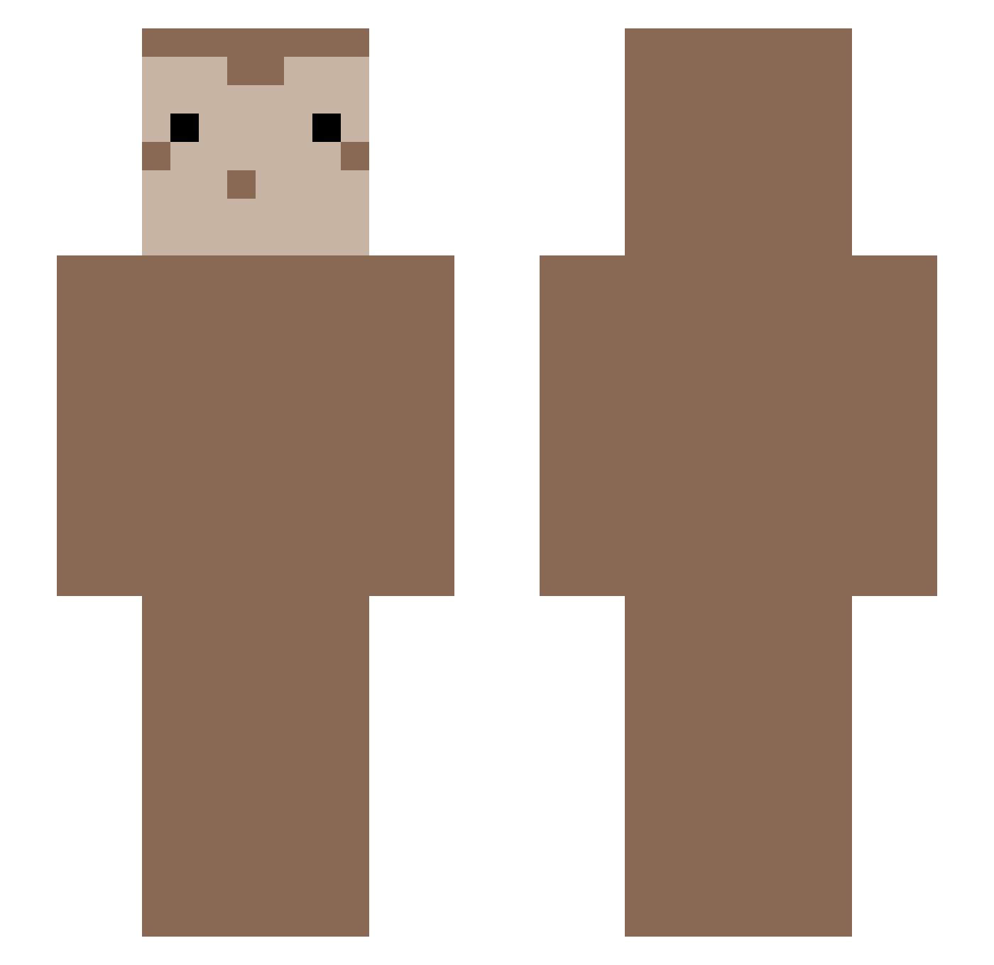 SamIsMe10 Minecraft skin, front and back view