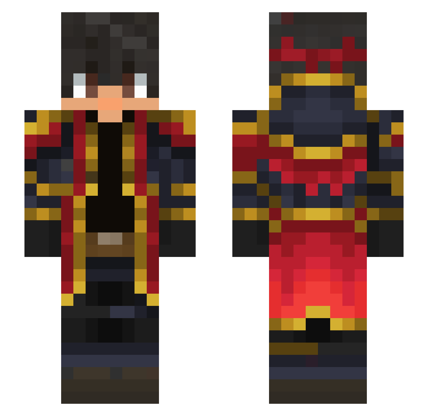 4Forcas Minecraft skin, front and back view