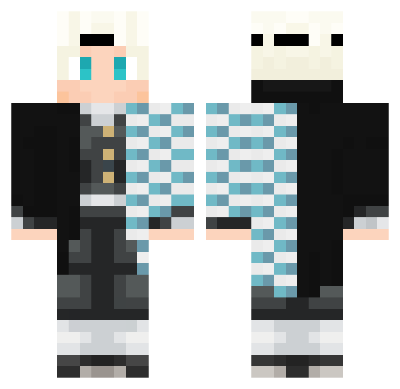 Silkyy__ Minecraft skin, front and back view