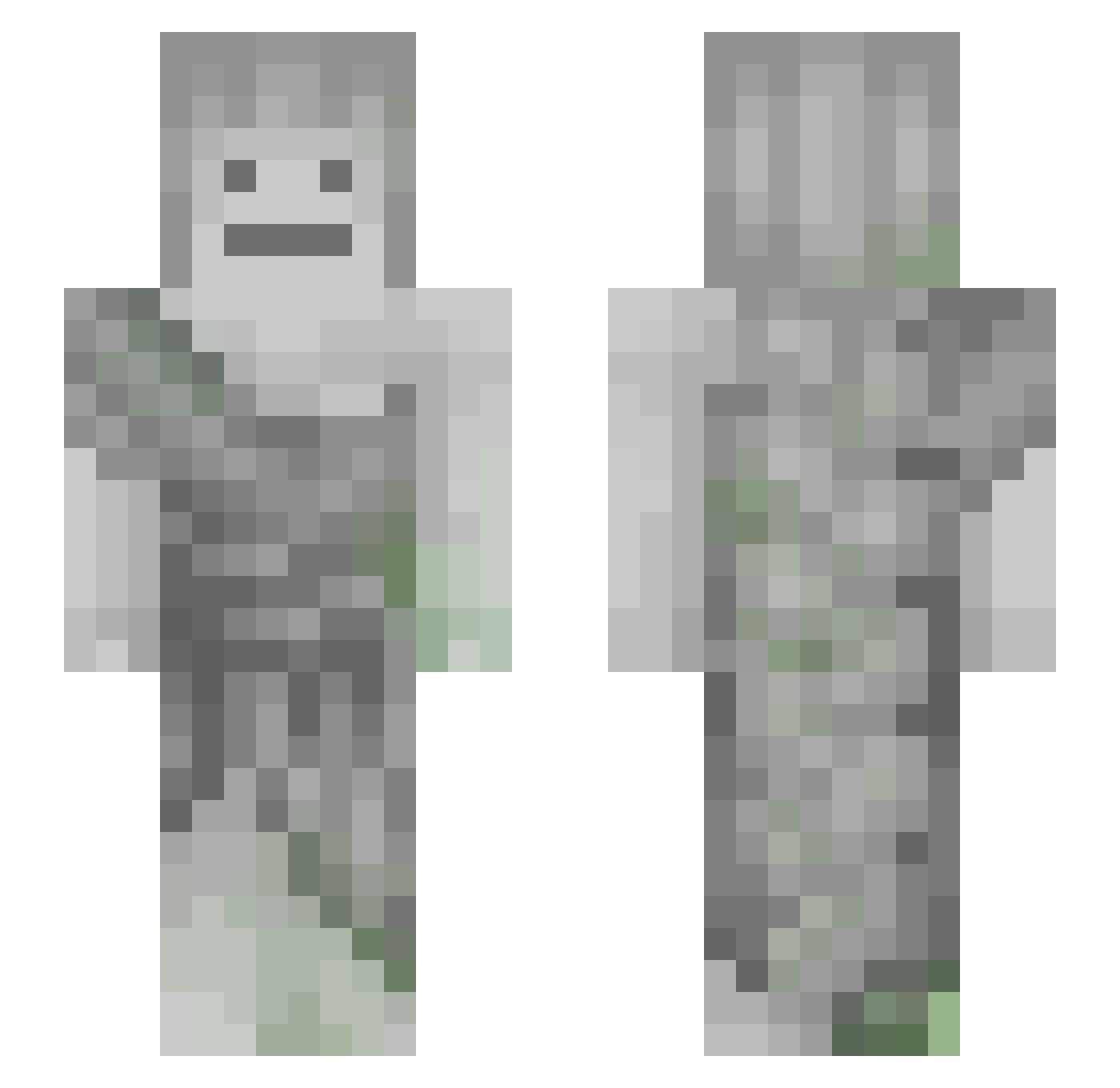 Raqunzel Minecraft skin, front and back view