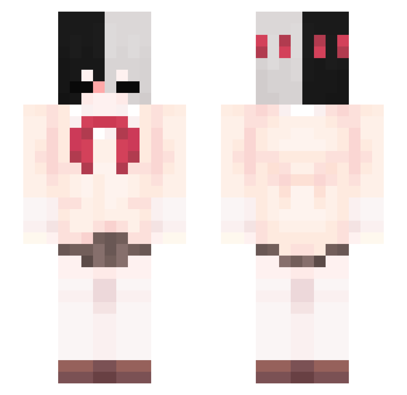 sxmexne Minecraft skin, front and back view