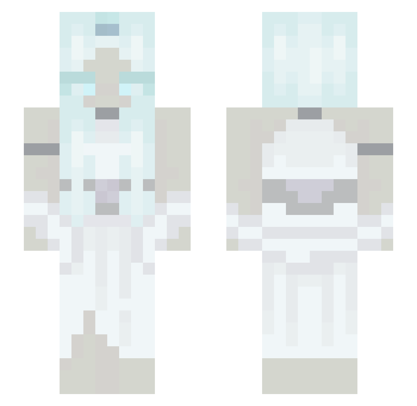 Canary505 Minecraft skin, front and back view