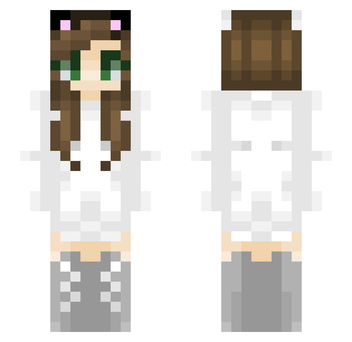 yvzs Minecraft skin, front and back view