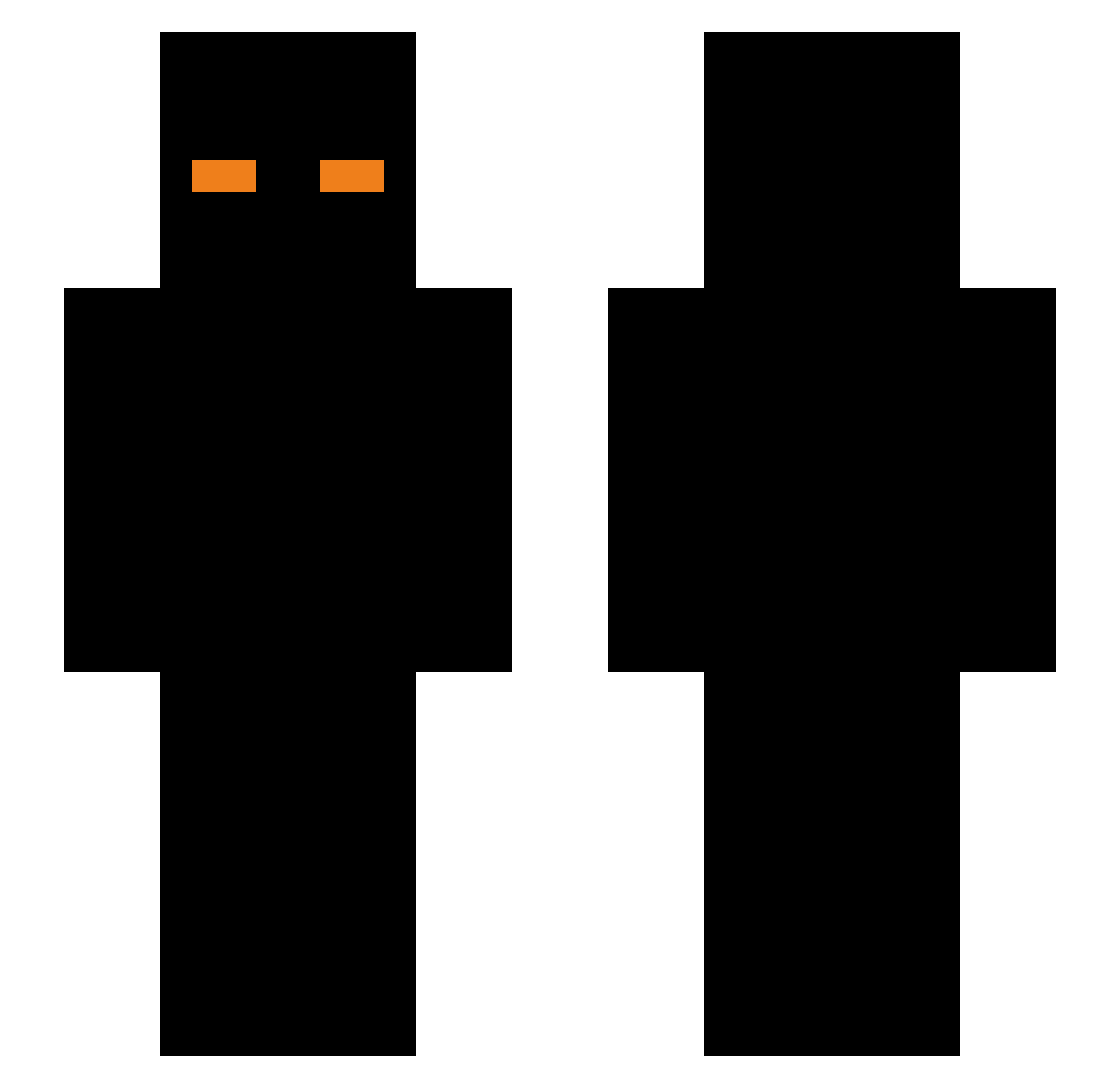 zPhqenix Minecraft skin, front and back view
