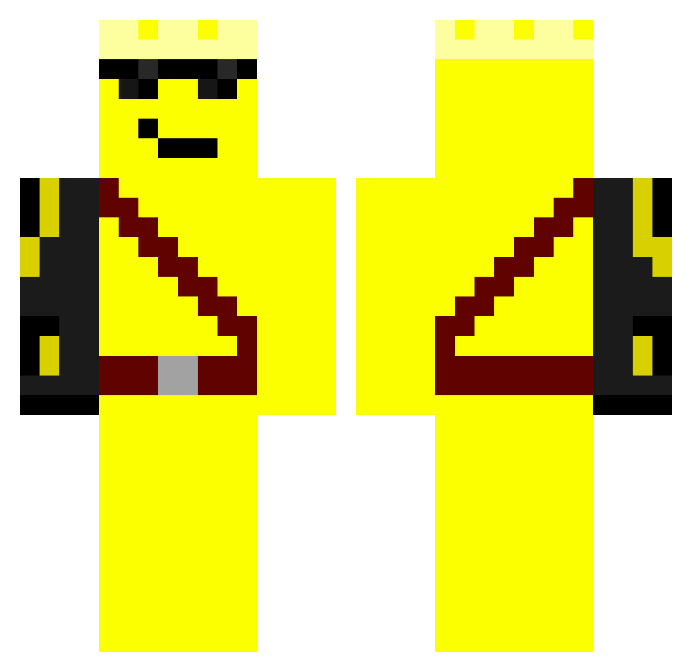 kingkid1300 Minecraft skin, front and back view