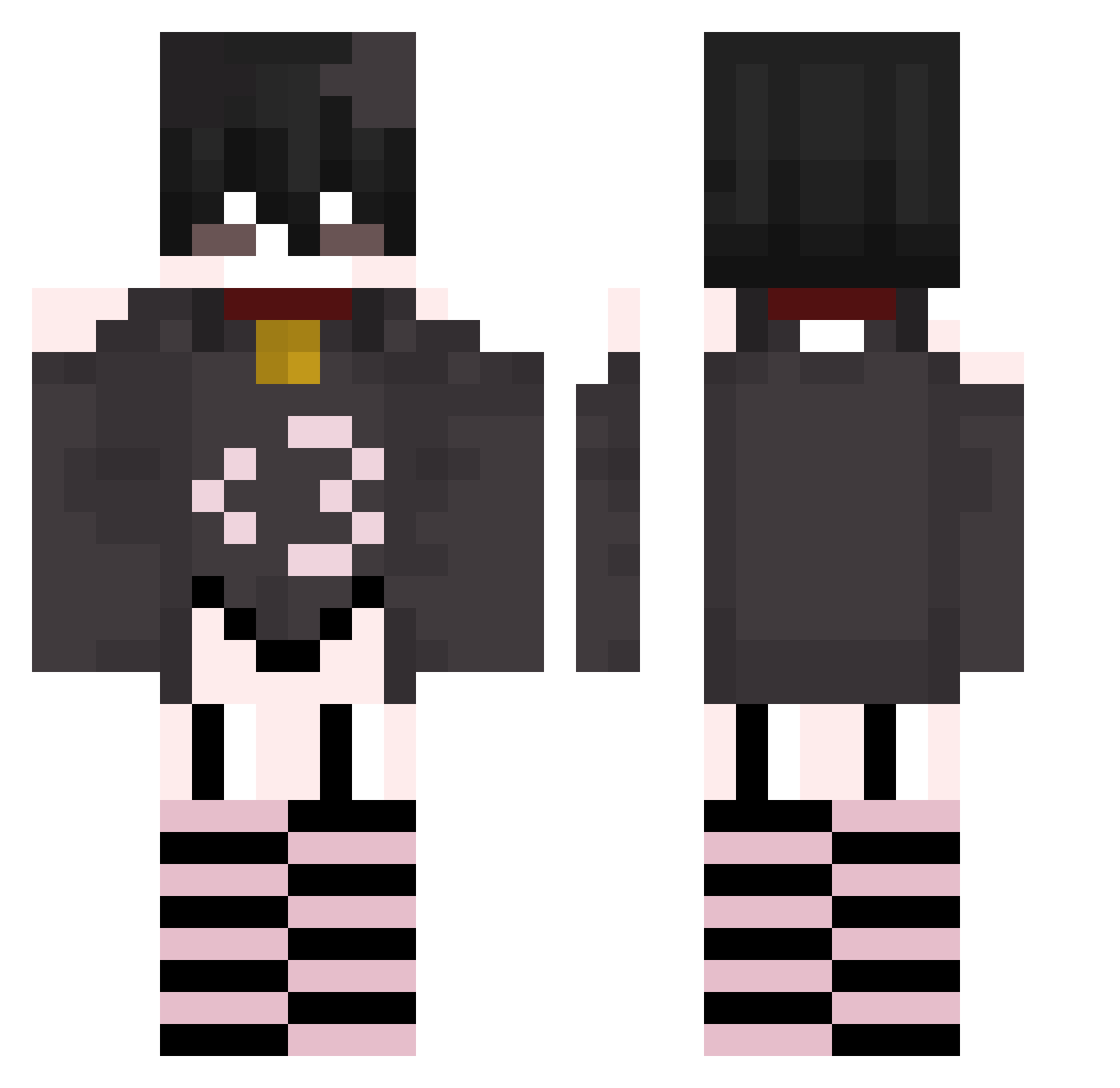 callmehhazell Minecraft skin, front and back view