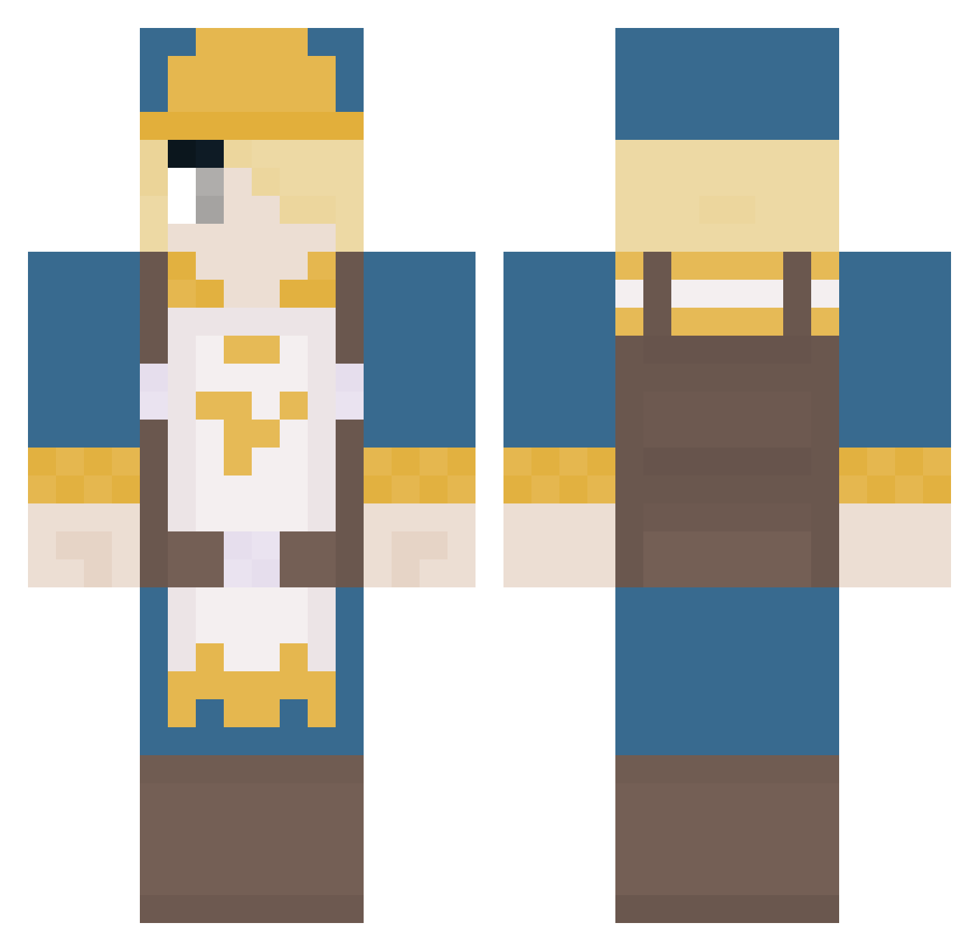 MarshadowZenith Minecraft skin, front and back view