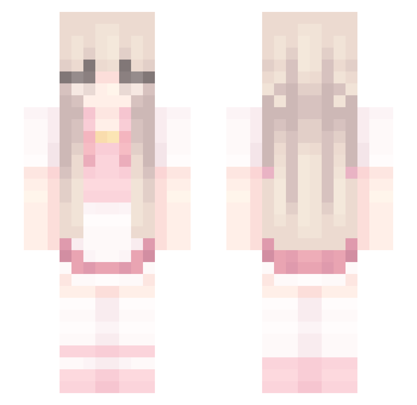 Santenza Minecraft skin, front and back view