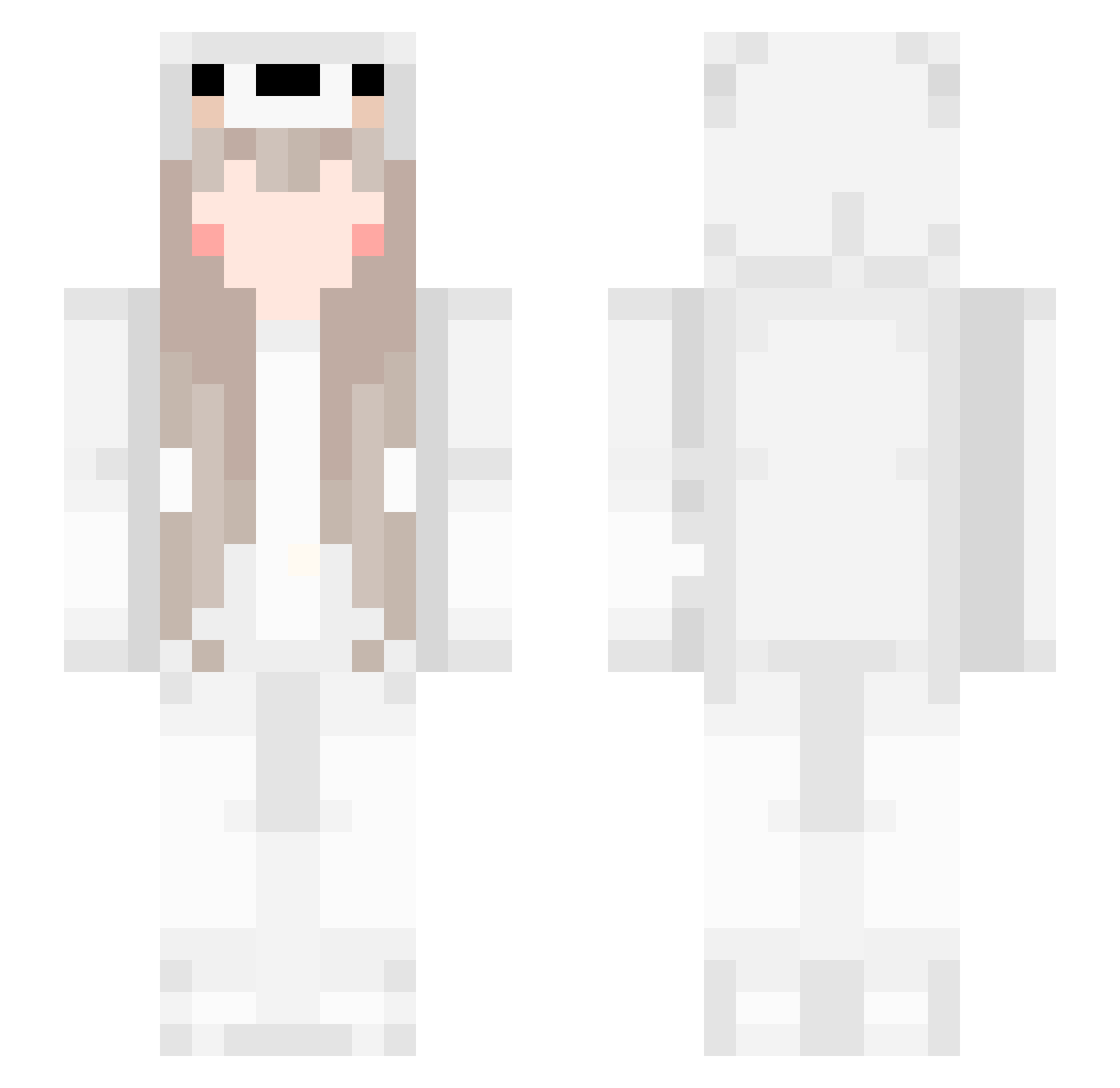 zweiSocken Minecraft skin, front and back view