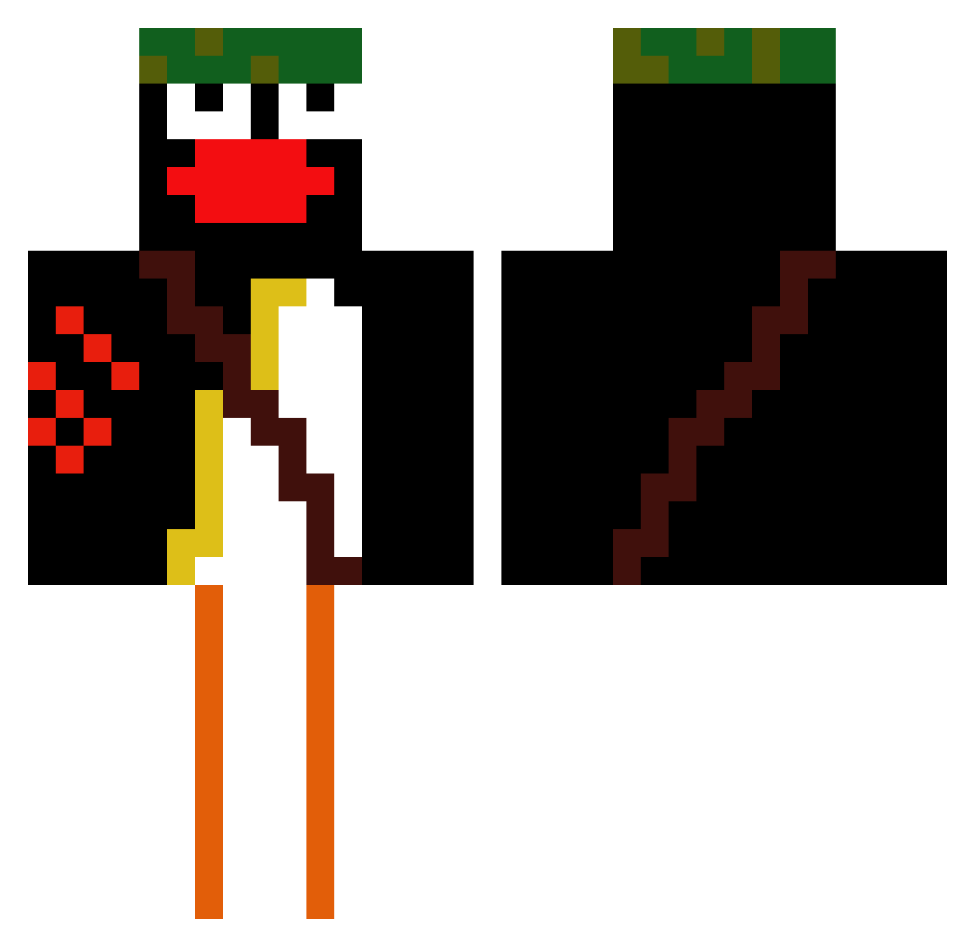 Fred_The_Great Minecraft skin, front and back view