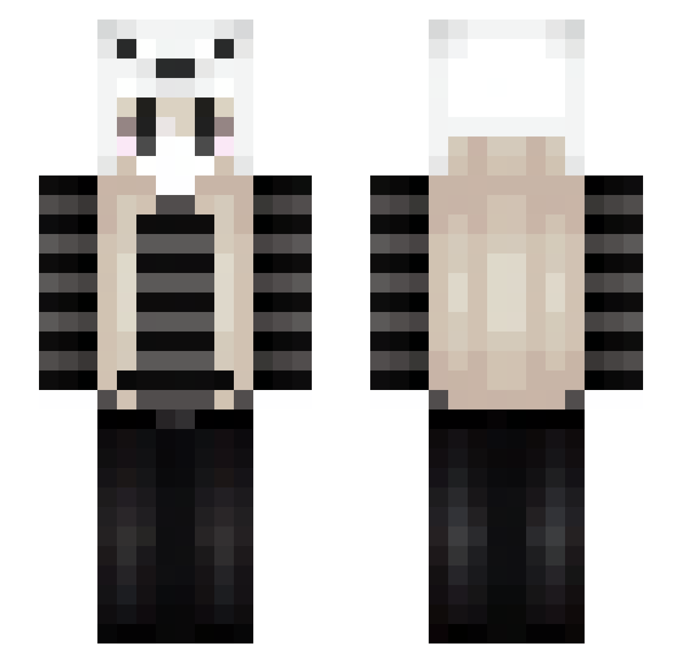 ZeroGuidance Minecraft skin, front and back view