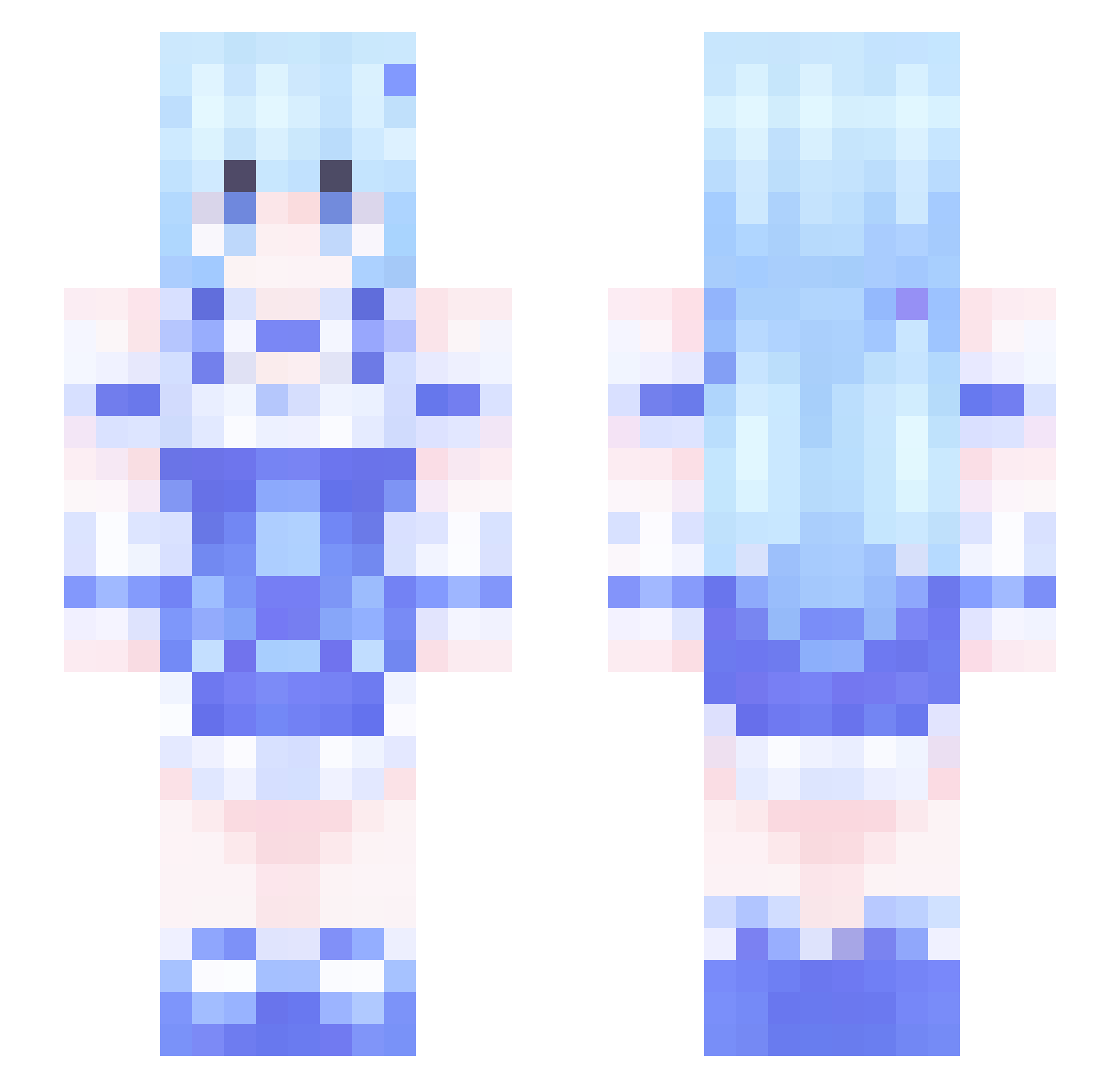 dasukidayo Minecraft skin, front and back view