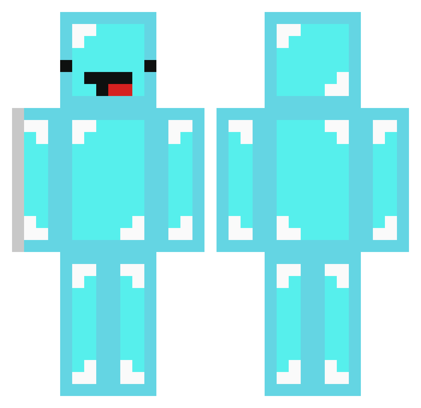Darth_MC Minecraft skin, front and back view