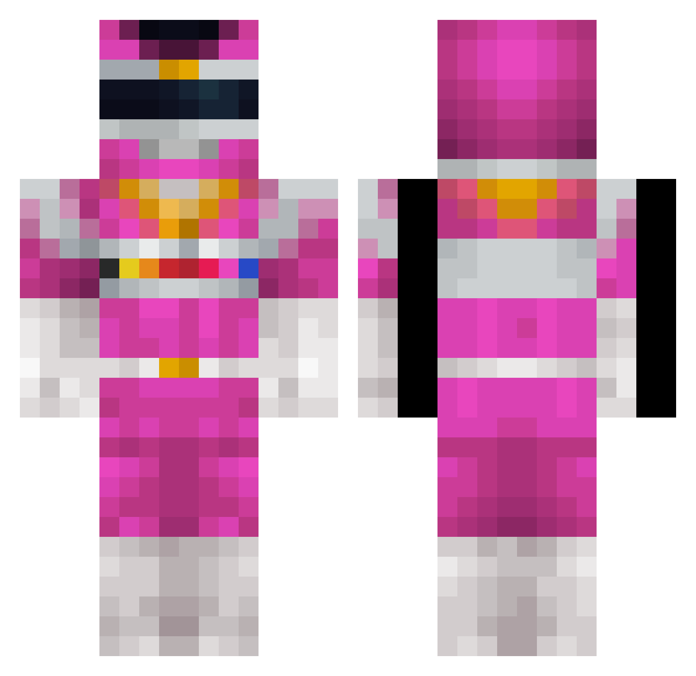 Smoknokk Minecraft skin, front and back view