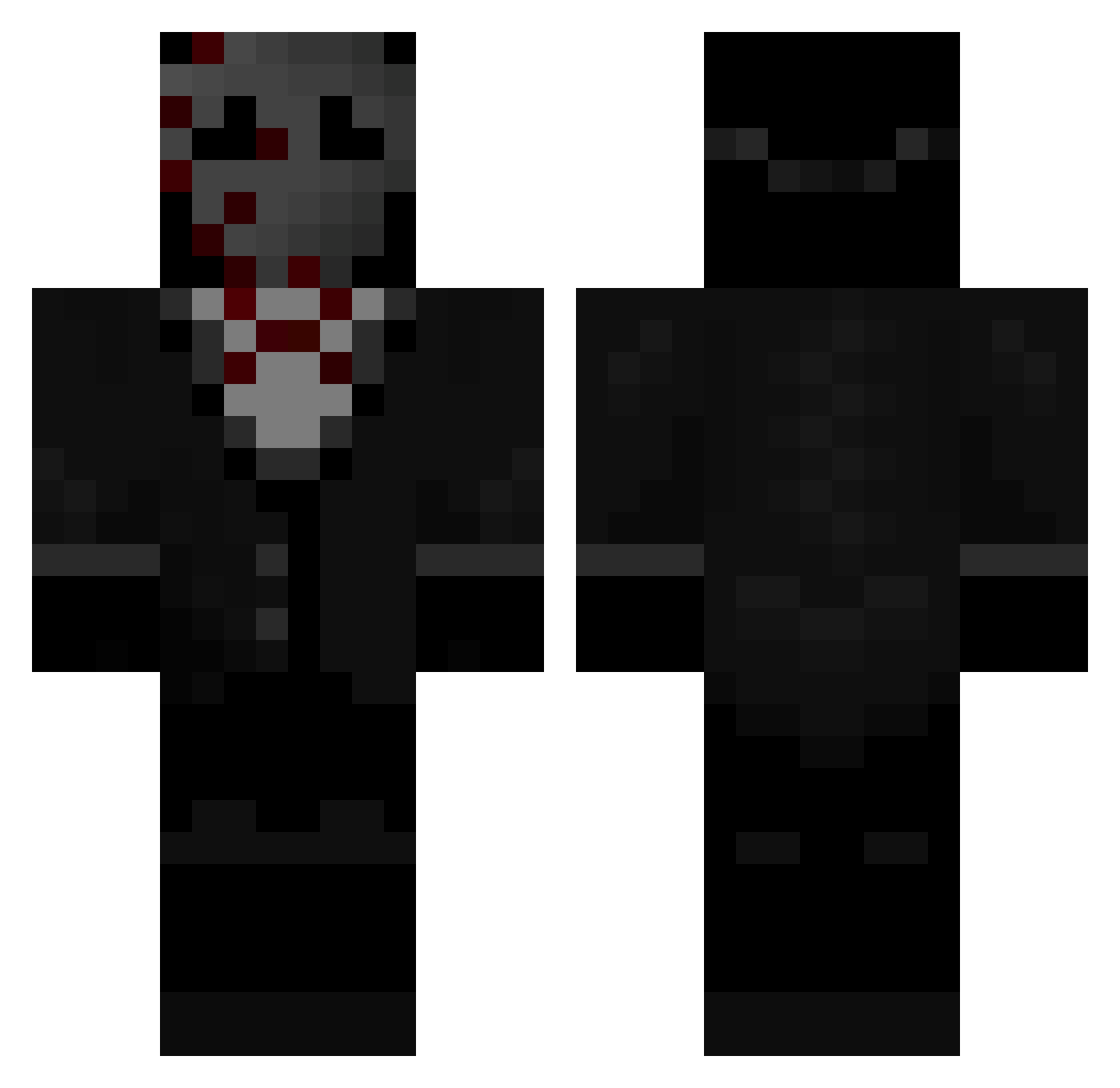 kilxo Minecraft skin, front and back view