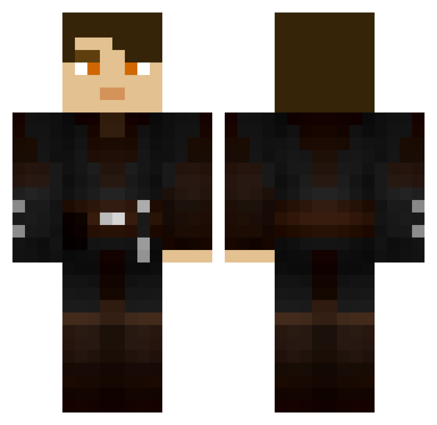 SpiitFire00 Minecraft skin, front and back view