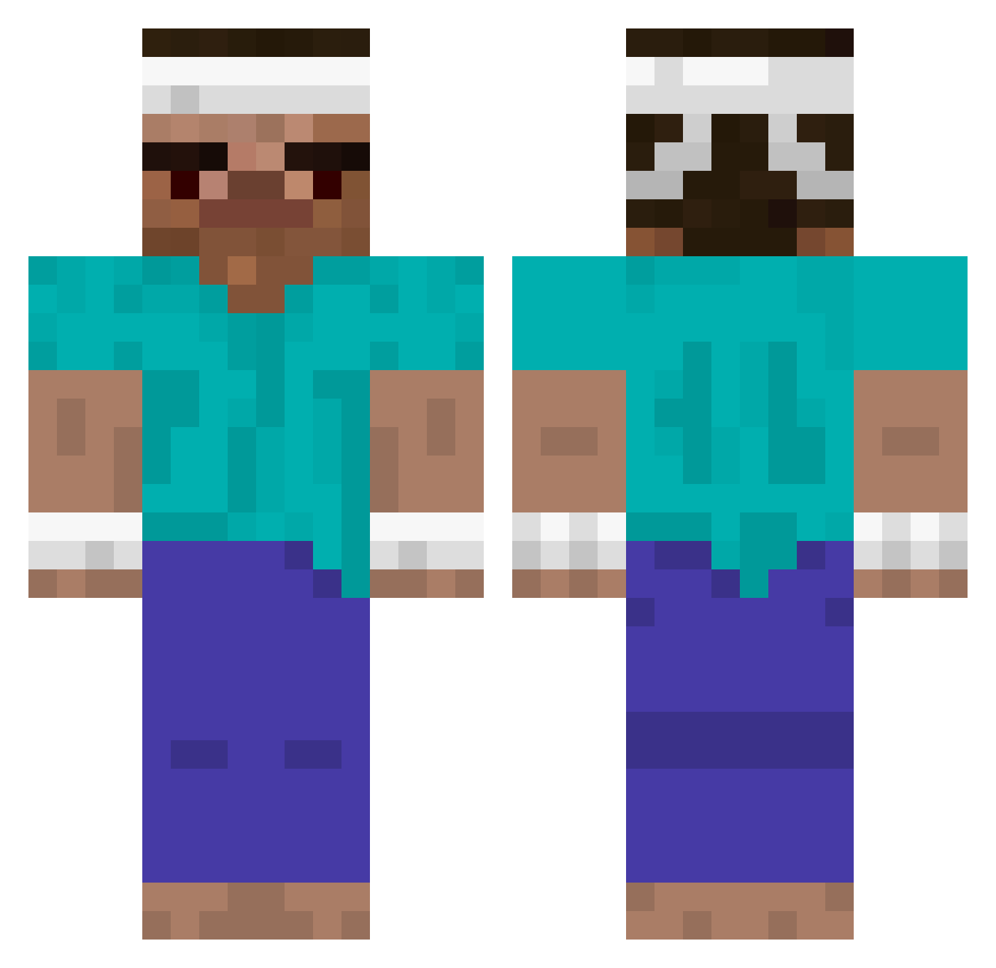 zissLtrixx Minecraft skin, front and back view