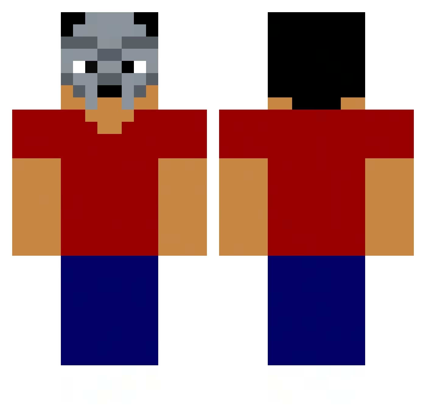 ness1243 Minecraft skin, front and back view