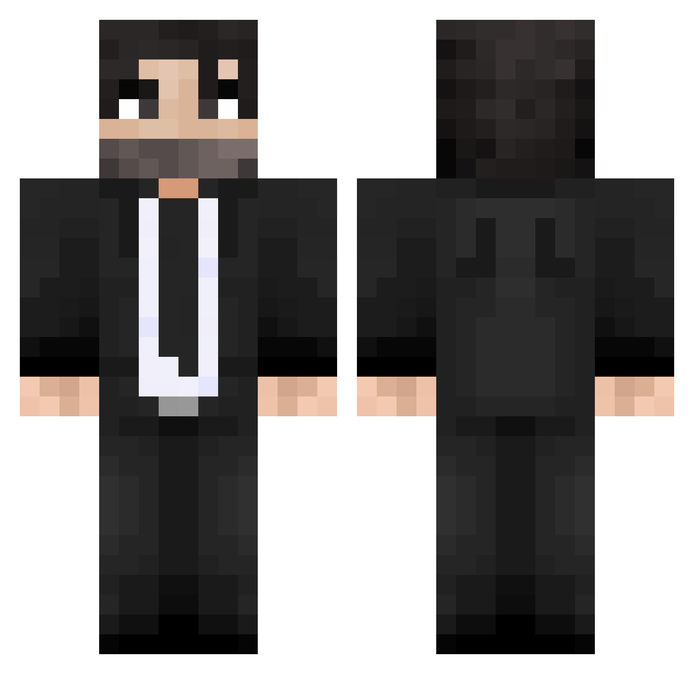 Cliffort07 Minecraft skin, front and back view
