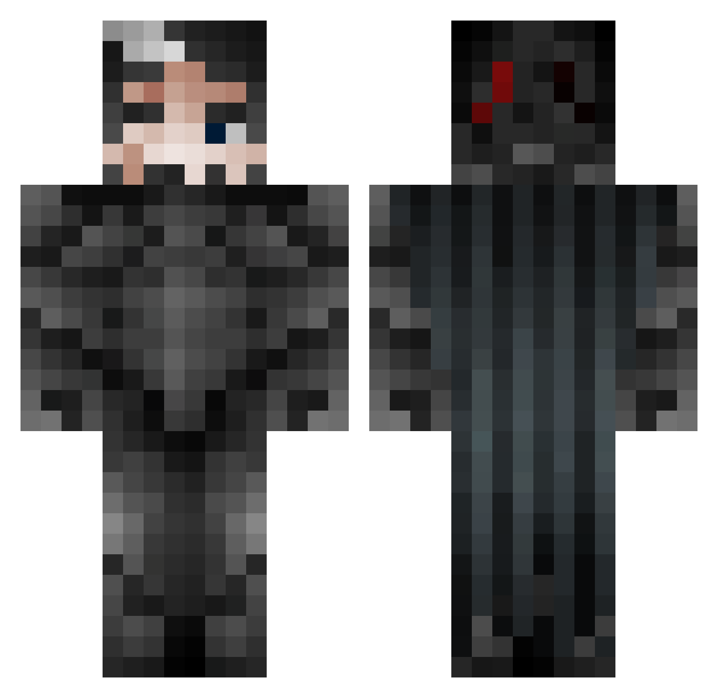 GordoMagia Minecraft skin, front and back view