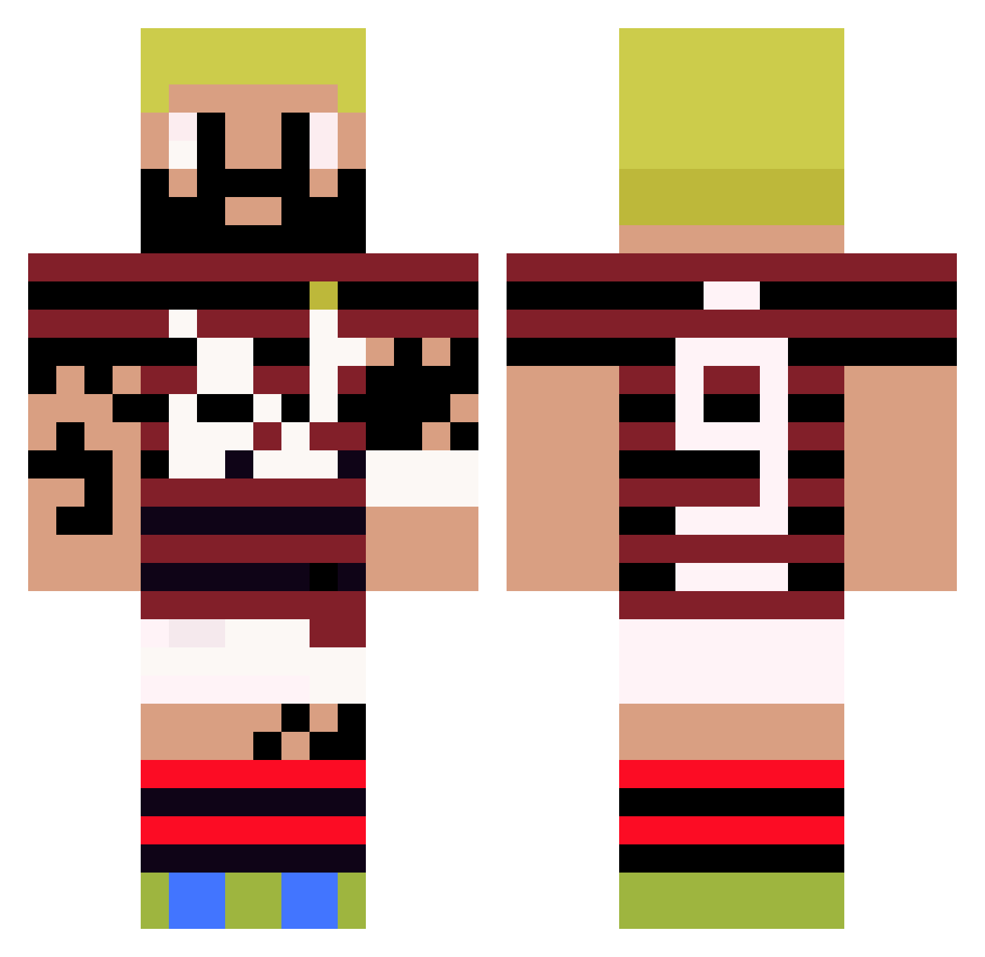 IgorGabigol Minecraft skin, front and back view