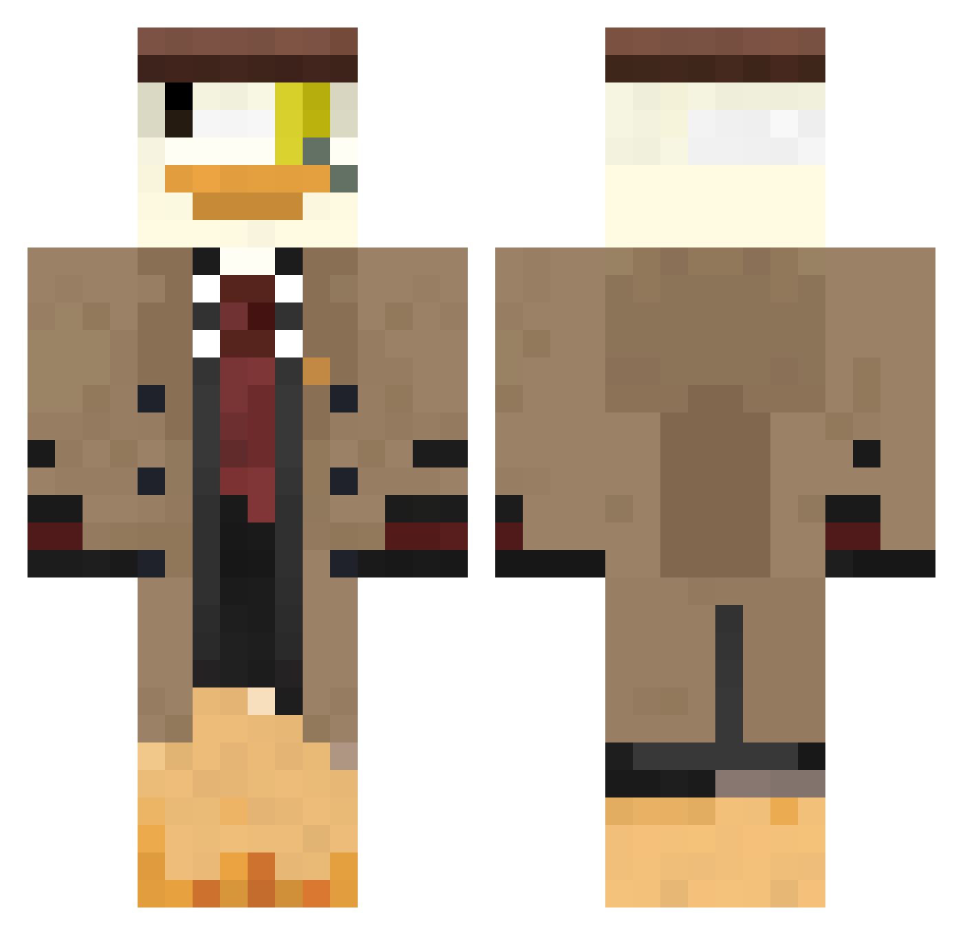 SrRokreta Minecraft skin, front and back view