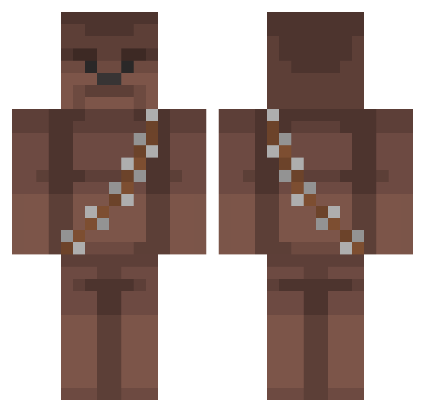 HashGen Minecraft skin, front and back view