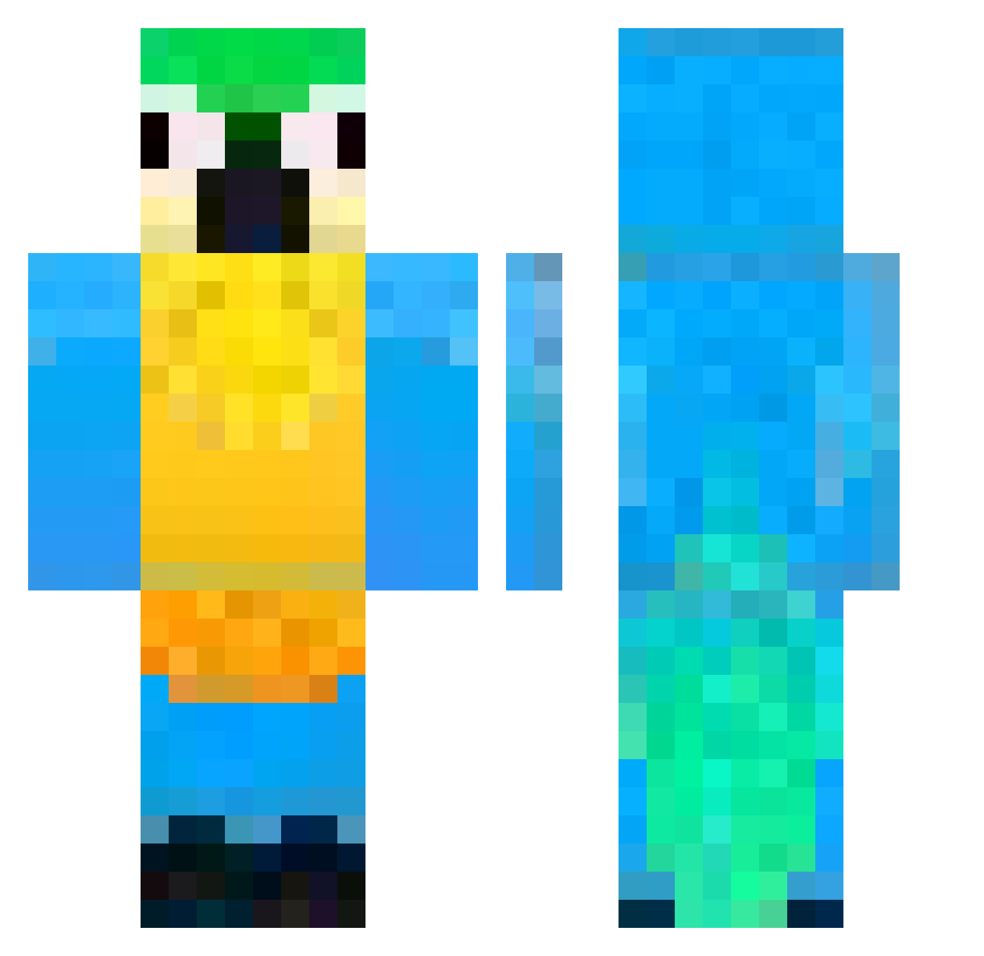 XiaoShuai_tw Minecraft skin, front and back view