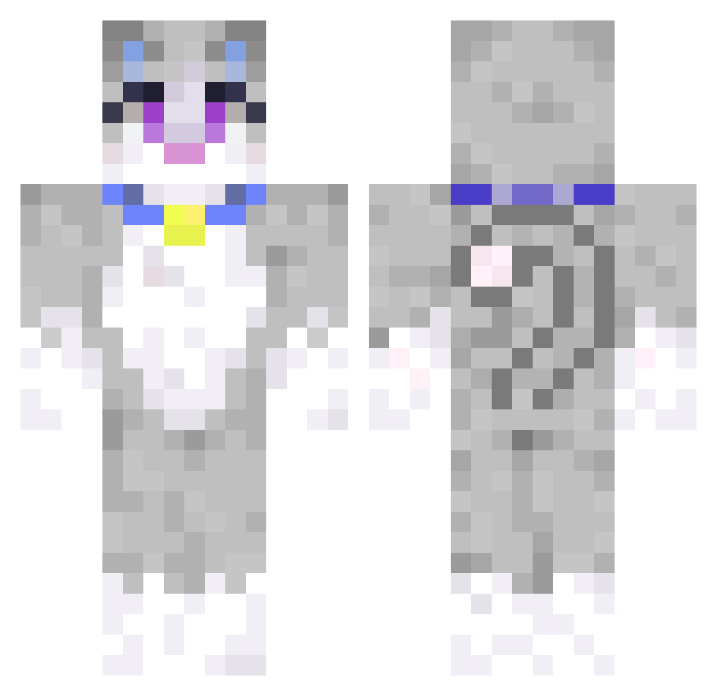 __frostyy Minecraft skin, front and back view